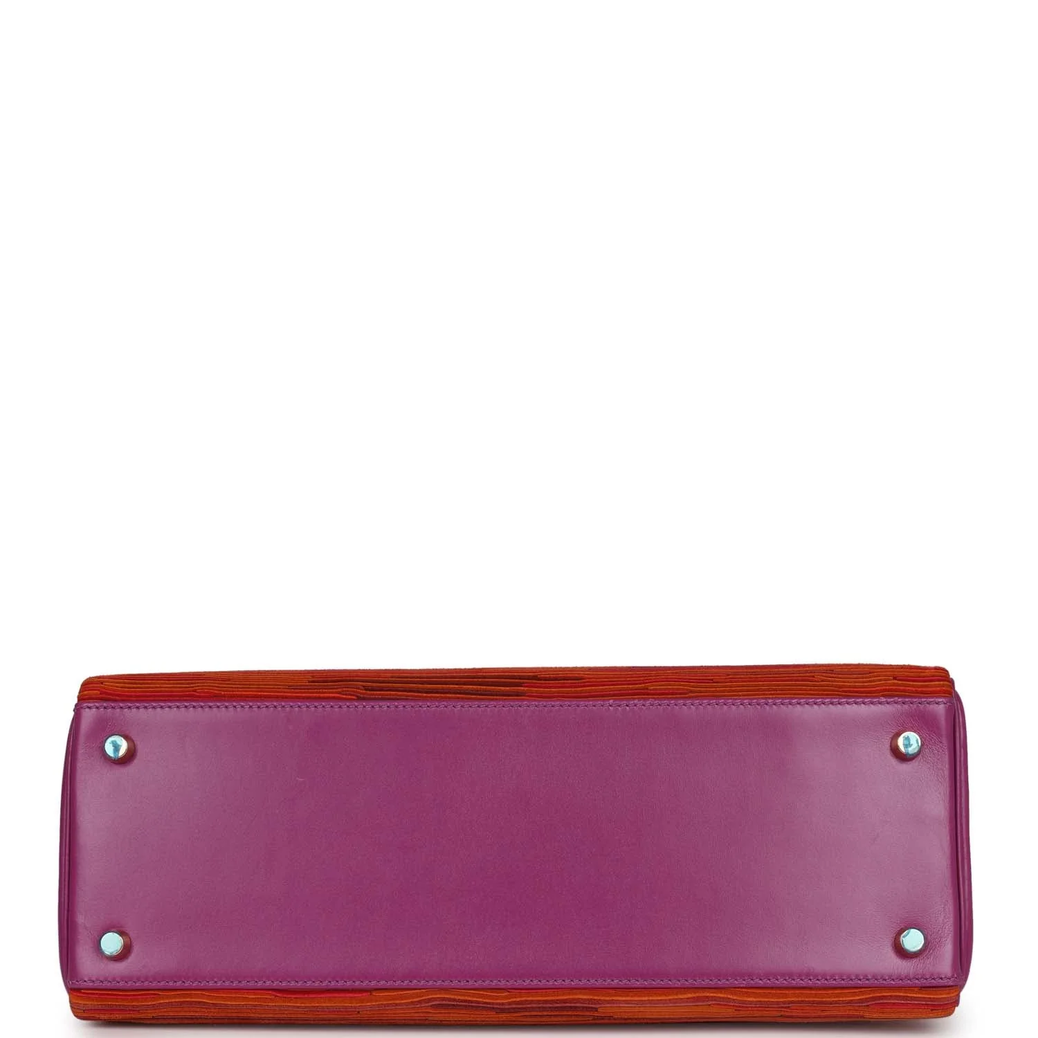 Vintage Hermes Kelly Retourne 32 Vibrato Cyclamen Box Gold Hardware