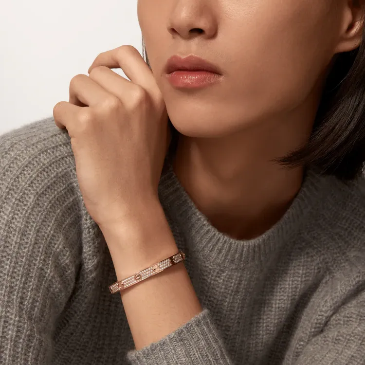 LOVE BRACELET, DIAMOND-PAVED