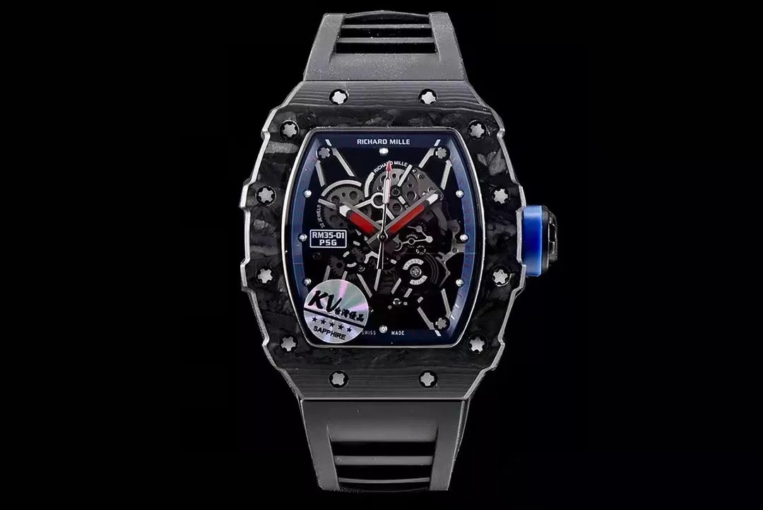 RM 35-01 Black Bezel Blue Dial Black Rubber Strap KV RUML3