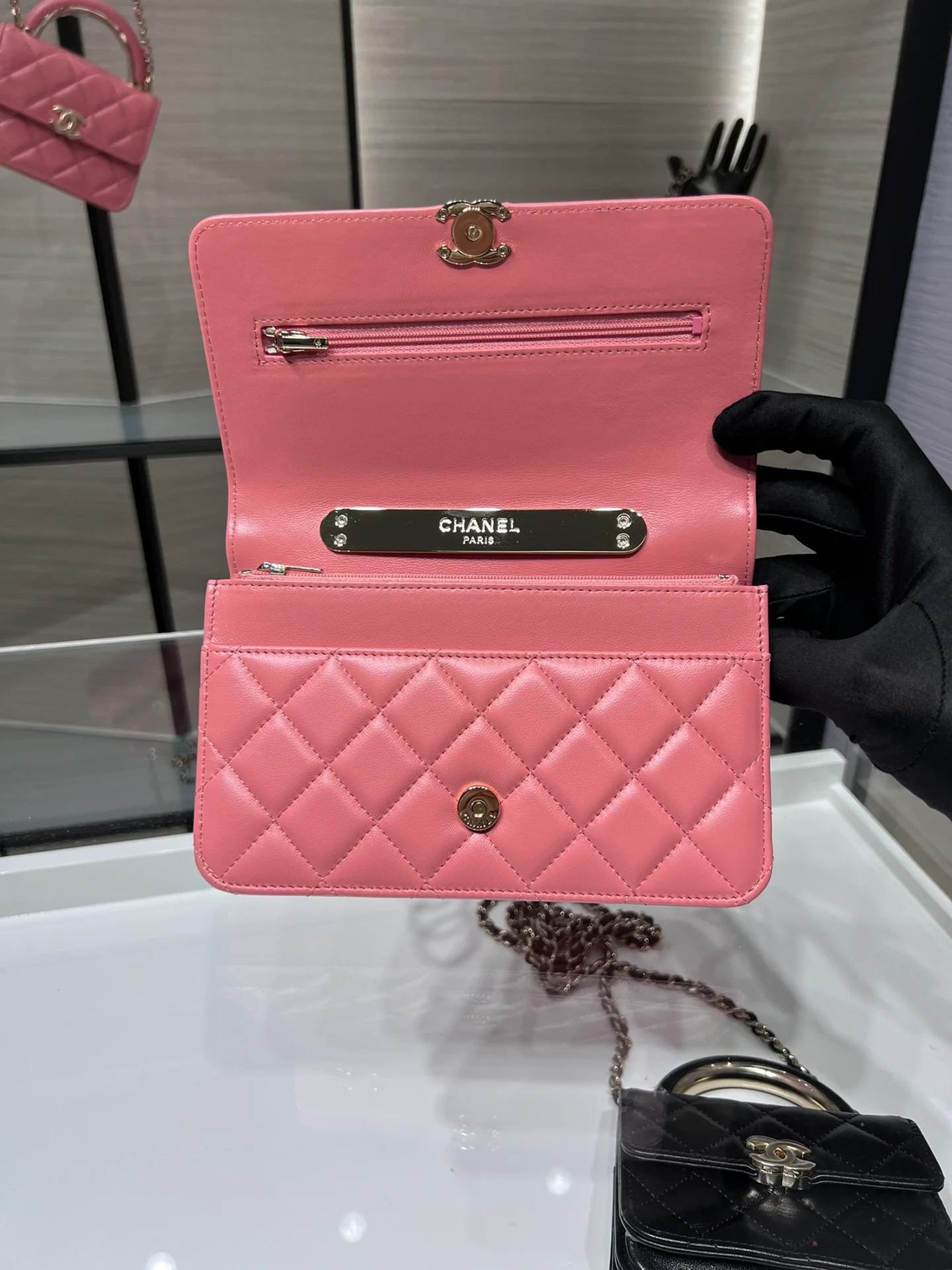 Chanel WOC 19 Chain Wallet Bag Gold Hardware Pink For Women, Women’s Handbags, Shoulder Bags 7.5in/19cm