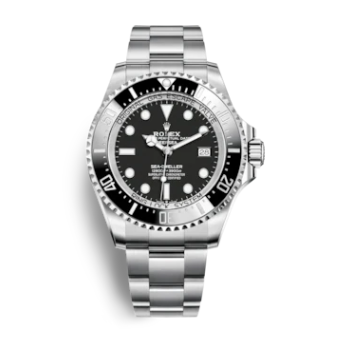 Deepsea Black Dial Oyster Steel 44mm