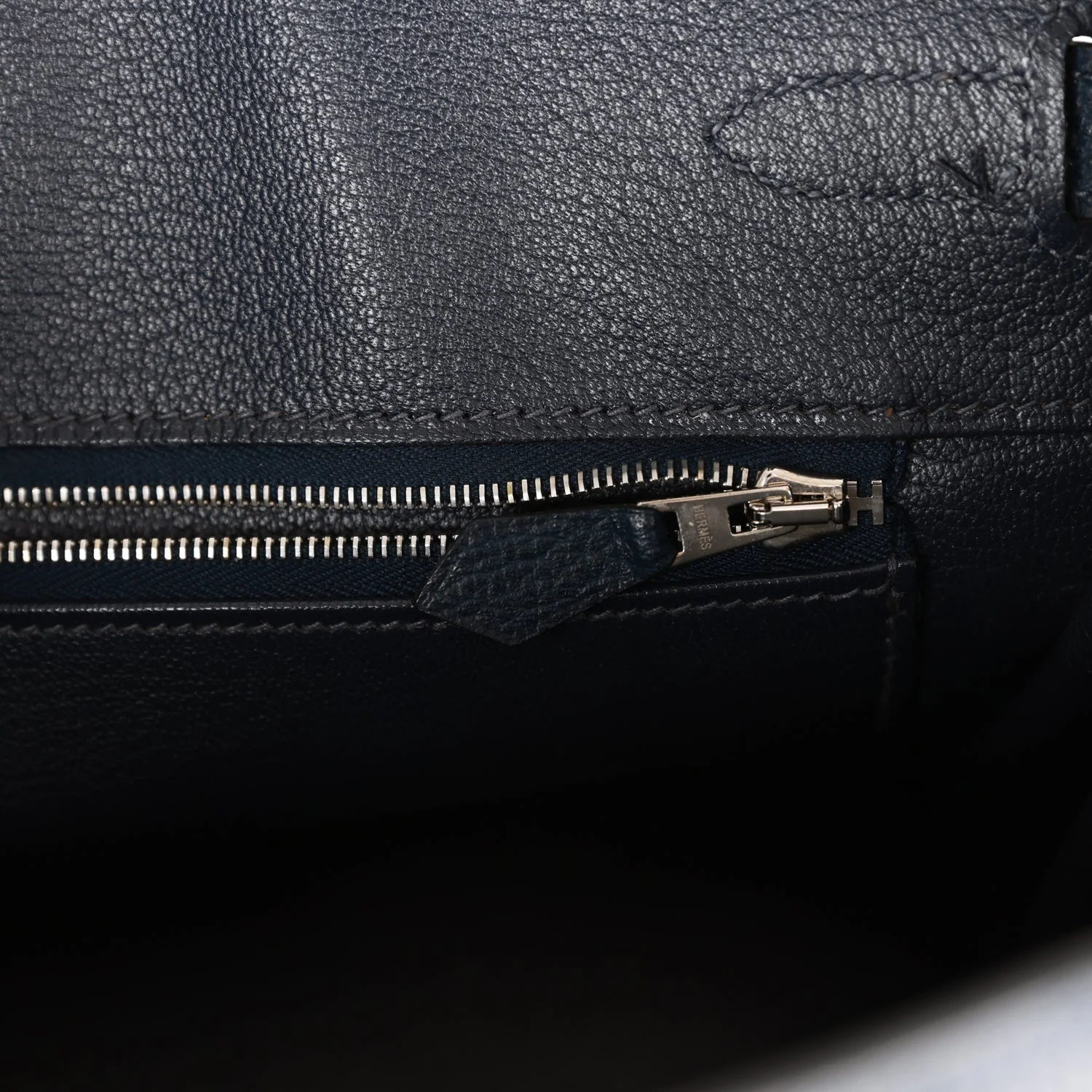 Pre-owned Hermes Birkin 30 Bleu Indigo Vache Liegee Palladium Hardware