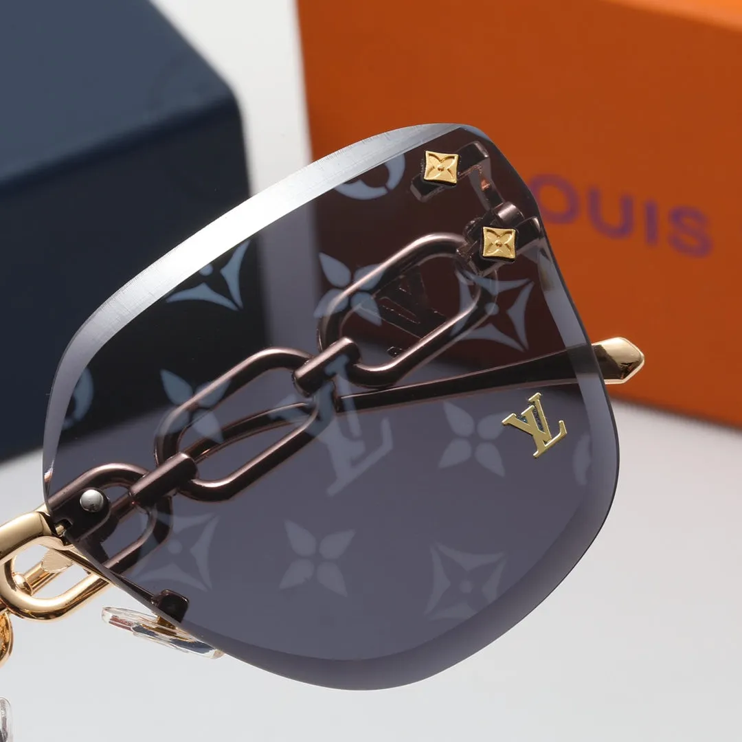4 Colors Fashion Stitching Hollow Letter Polarized Sunglasses