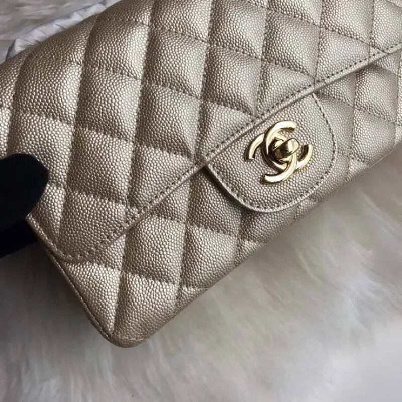 Chanel Caviar Calfskin 20Cm Class-Flap Bag 1116