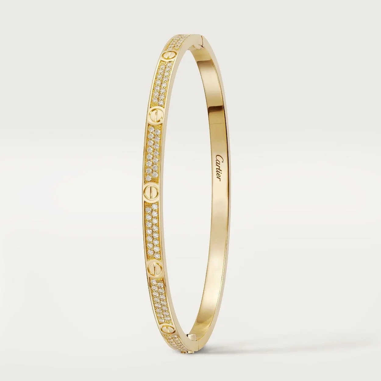 car The London Love Bracelet-Diamond Paved Small Model-4mm Width