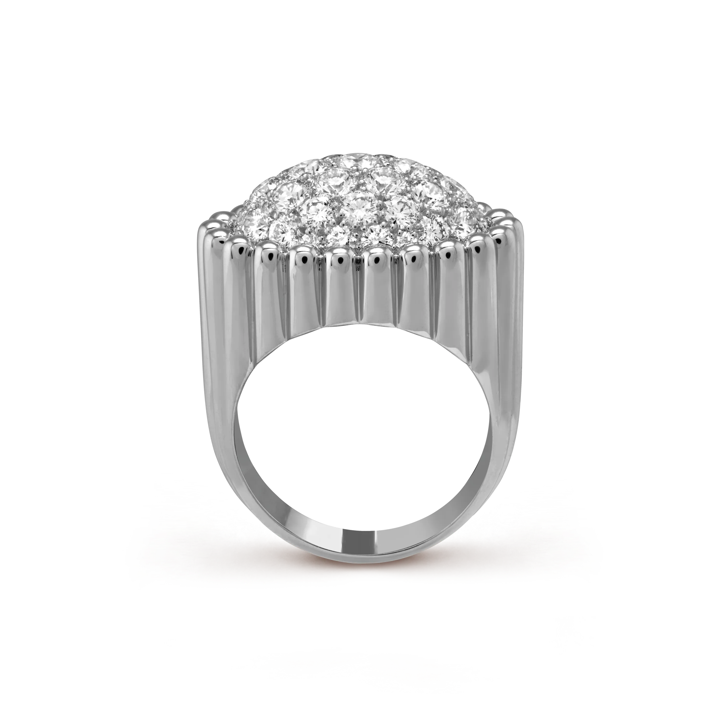 Perlée diamonds pavé ring