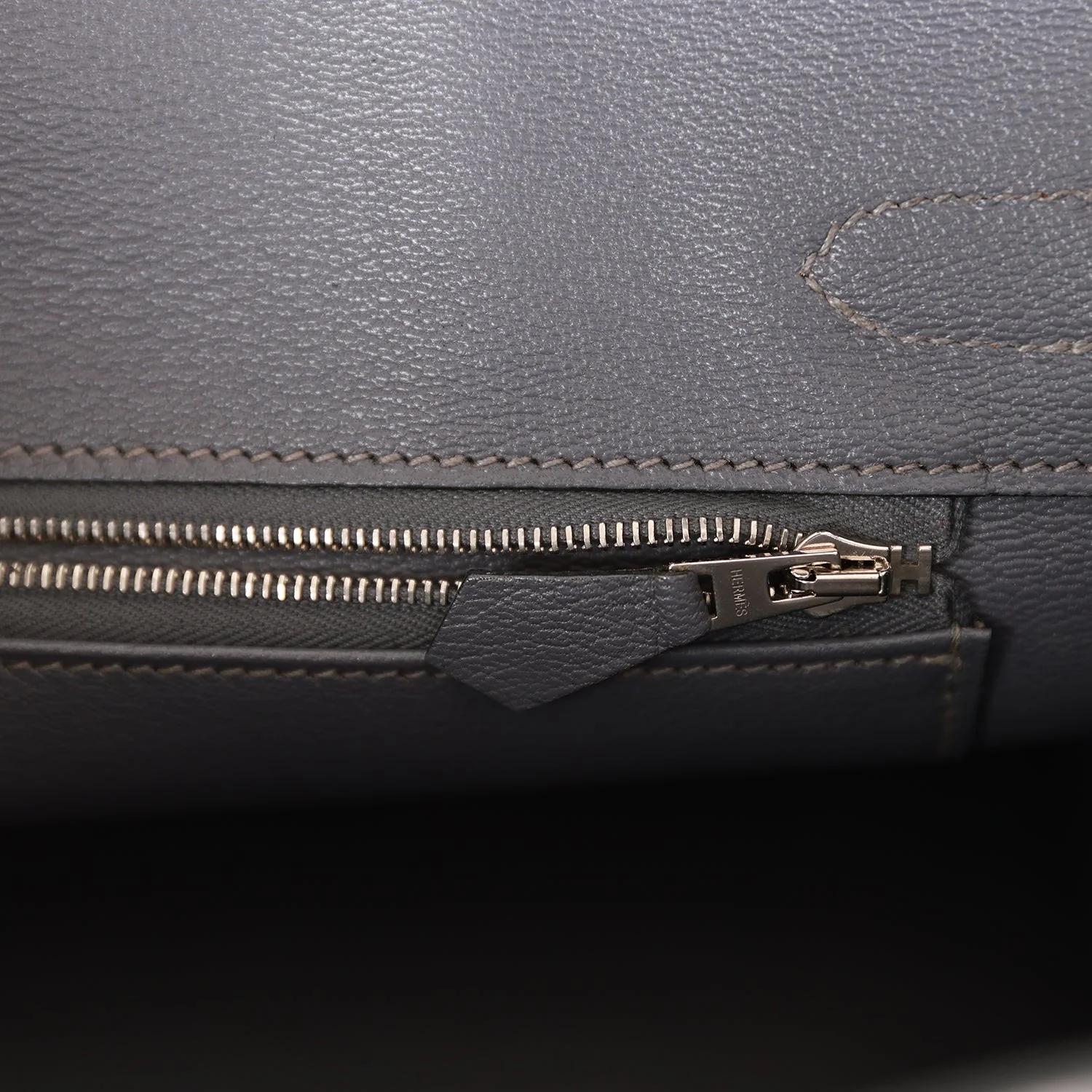 Pre-owned Hermes Birkin 30 Gris Paris Matte Alligator Palladium Hardware