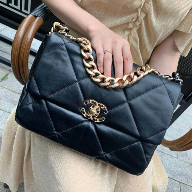 Chanel 19 Large Lambskin Flap Bag As1161