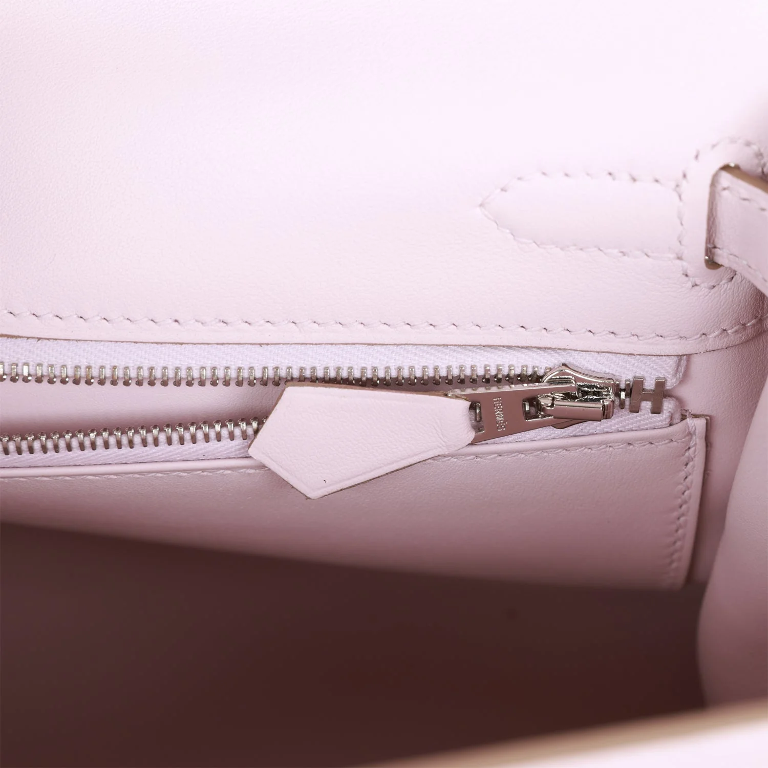 Hermes Kelly Retourne 25 Mauve Pale Swift Palladium Hardware