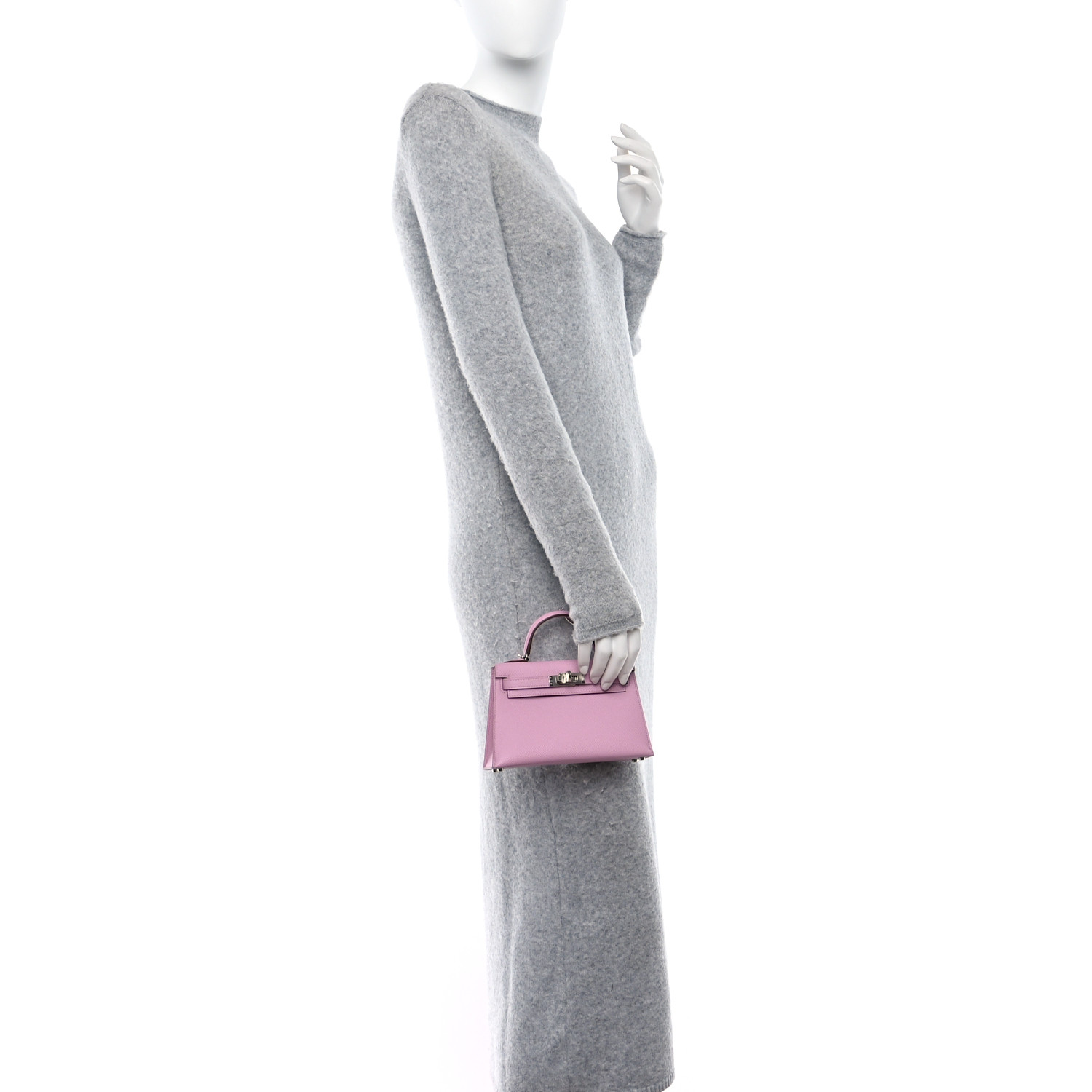 HERMES Epsom Mini Kelly Sellier 20 Mauve Sylvestre