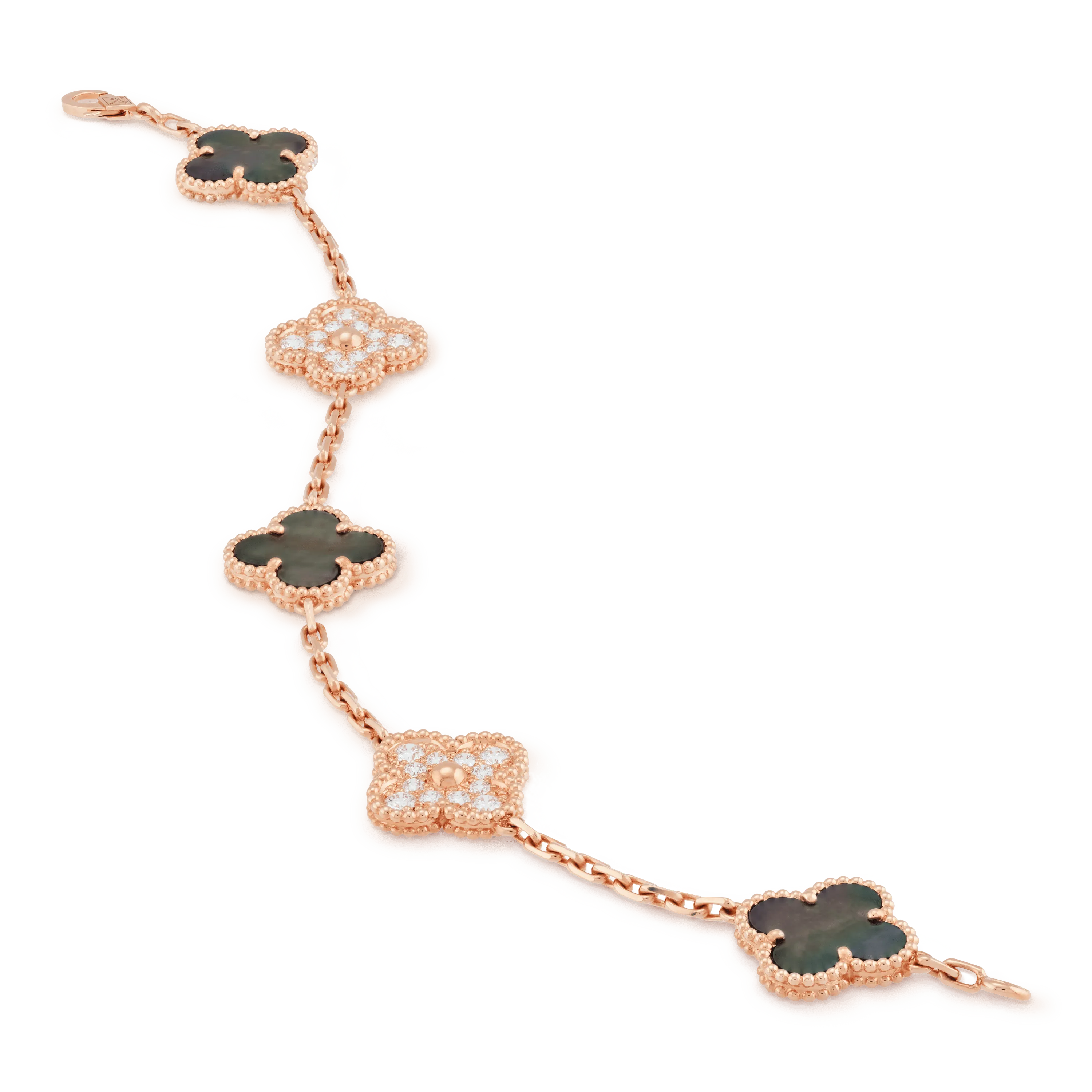 Van Cleef & Arpels Vintage Alhambra Five Motifs Pearl Bracelet