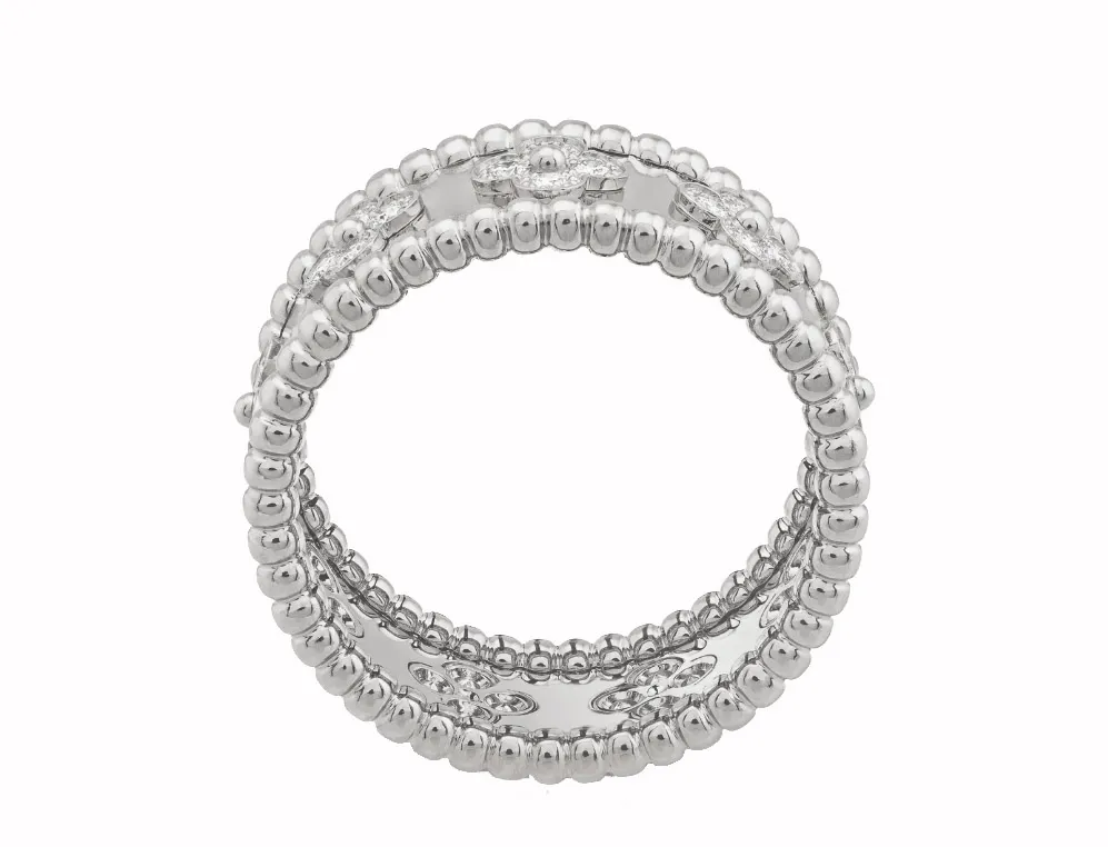 Perlée clovers ring