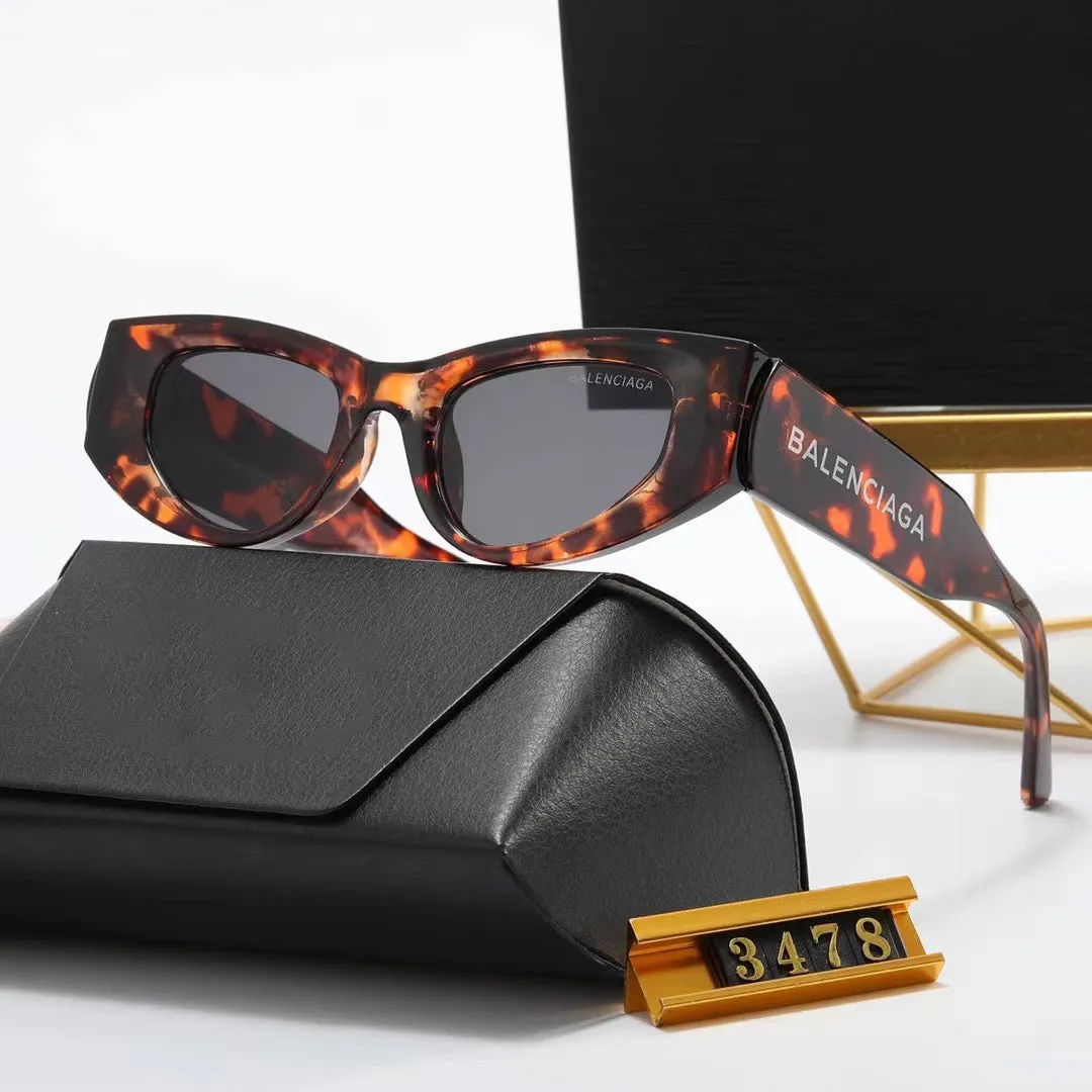 5-color fashion solid color letters LOGO temple polarized sunglasses