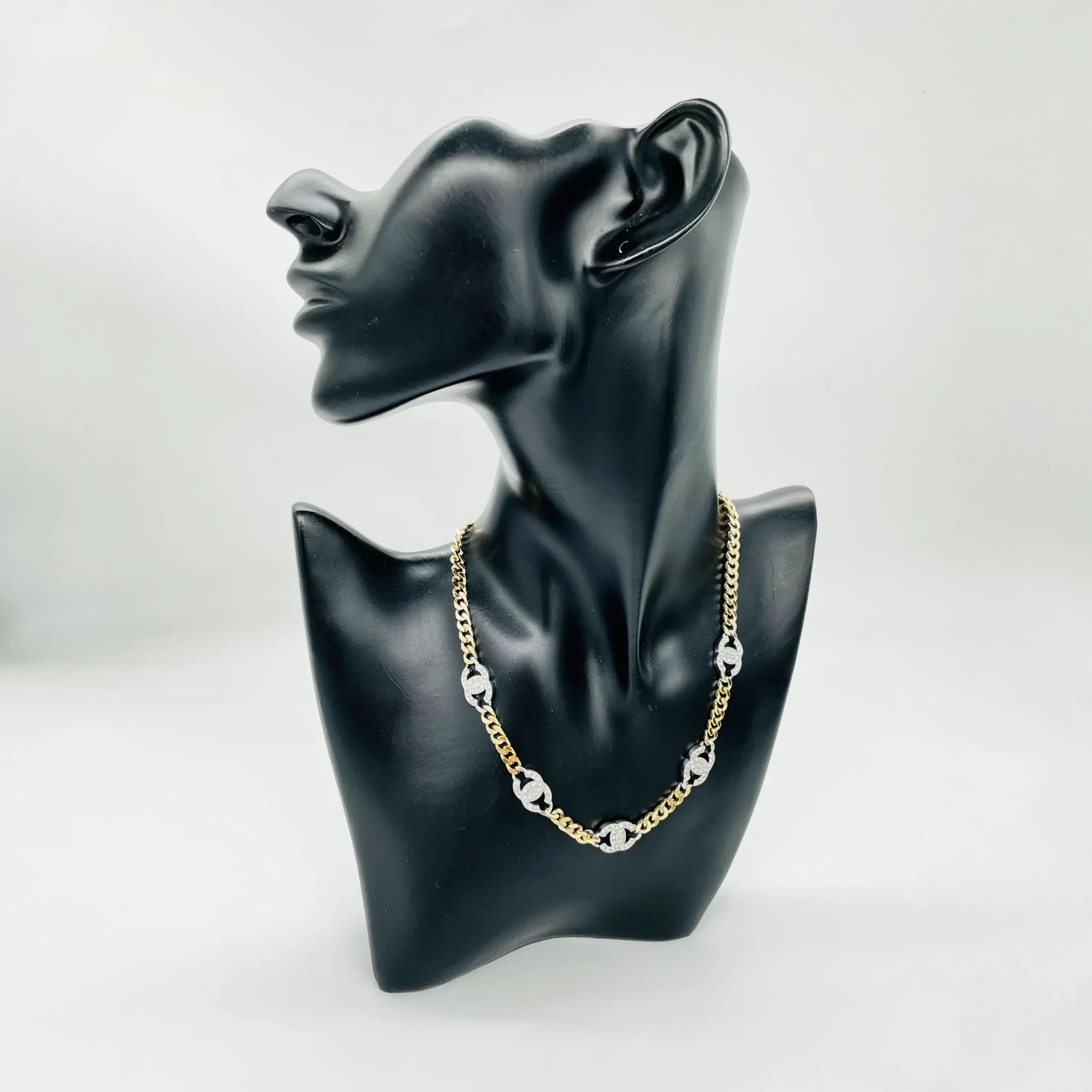 CHANEL Gold Classic Logo Necklace