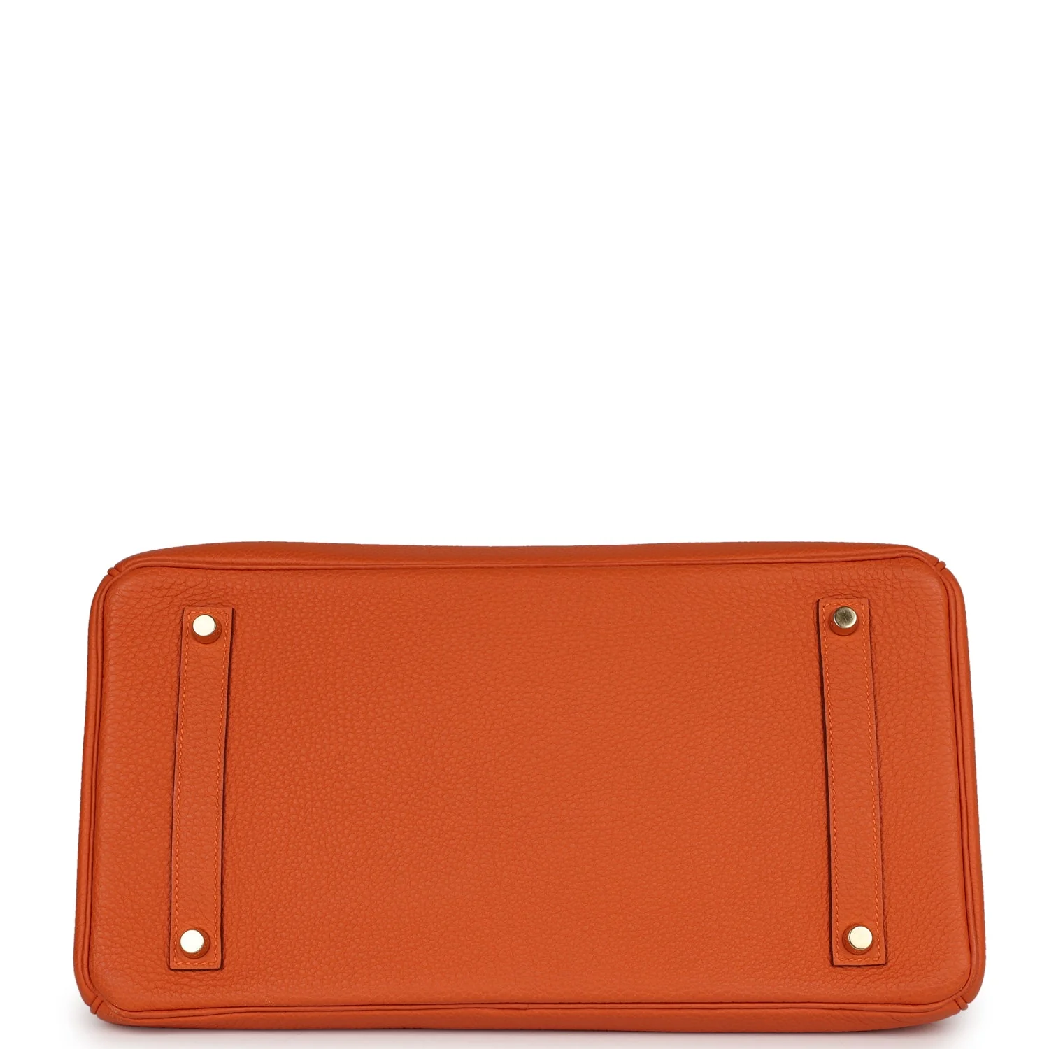 Pre-owned Hermes Birkin 35 Orange H Clemence Gold Hardware