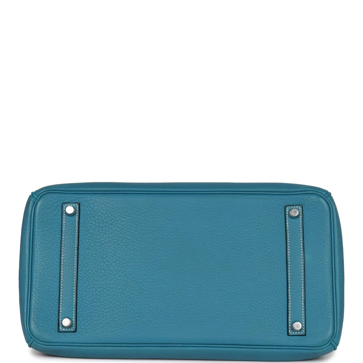 Pre-owned Hermes Birkin 35 Bleu Jean Togo Palladium Hardware