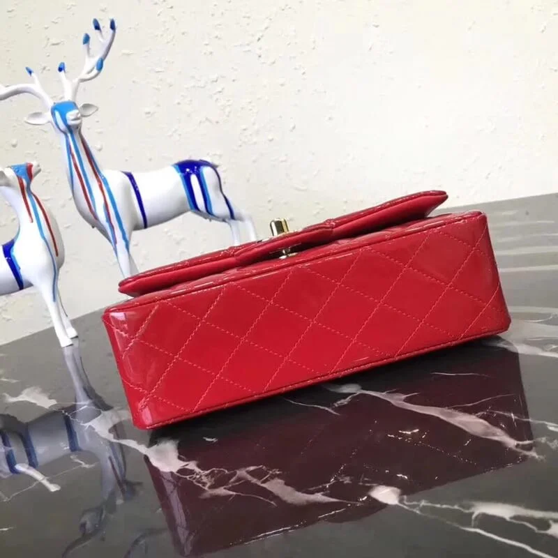 Chanel Pantent Leather 20Cm Class-Flap Bag 1116