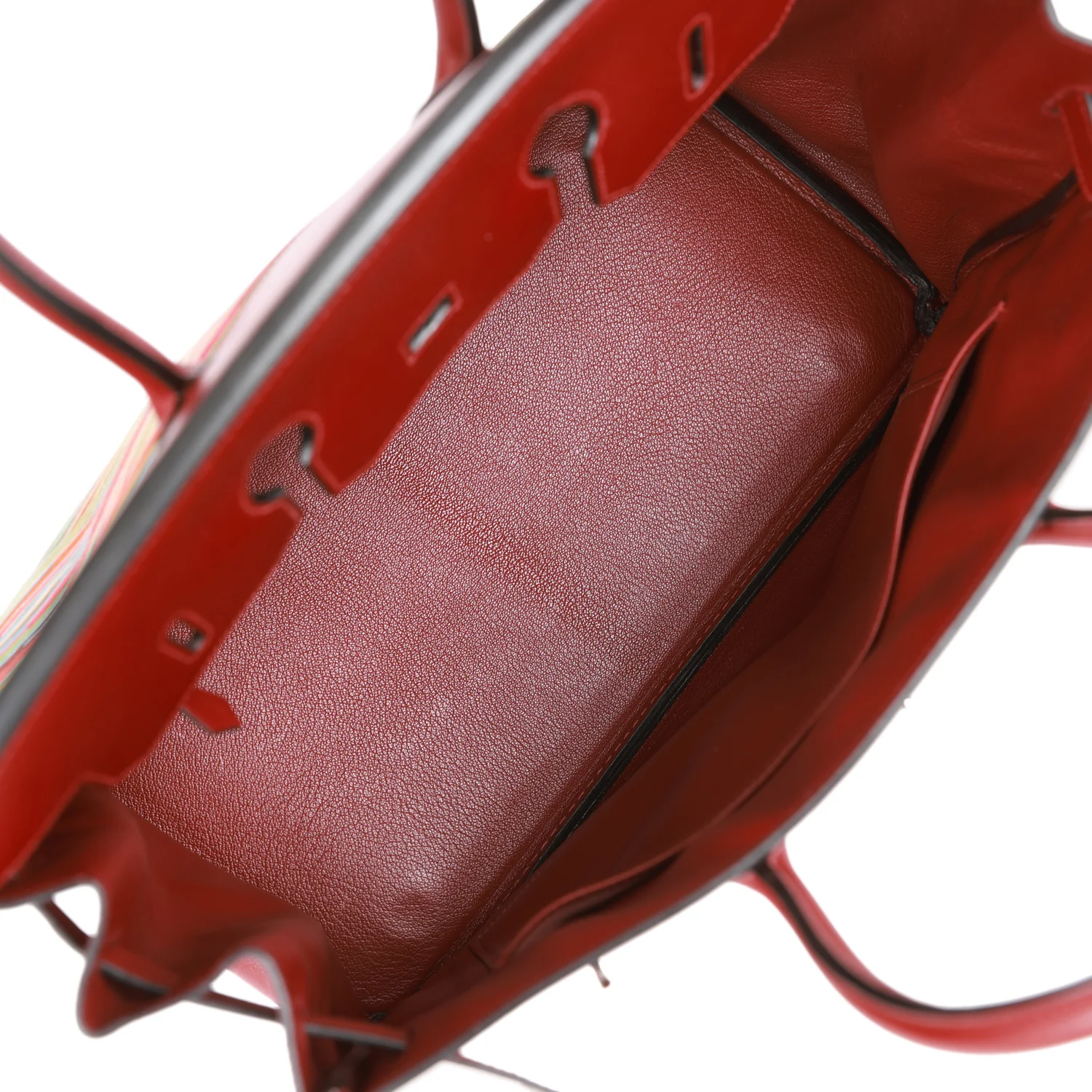 Pre-owned Hermes Birkin 35 Vibrato Rouge H Boxcalf Palladium Hardware