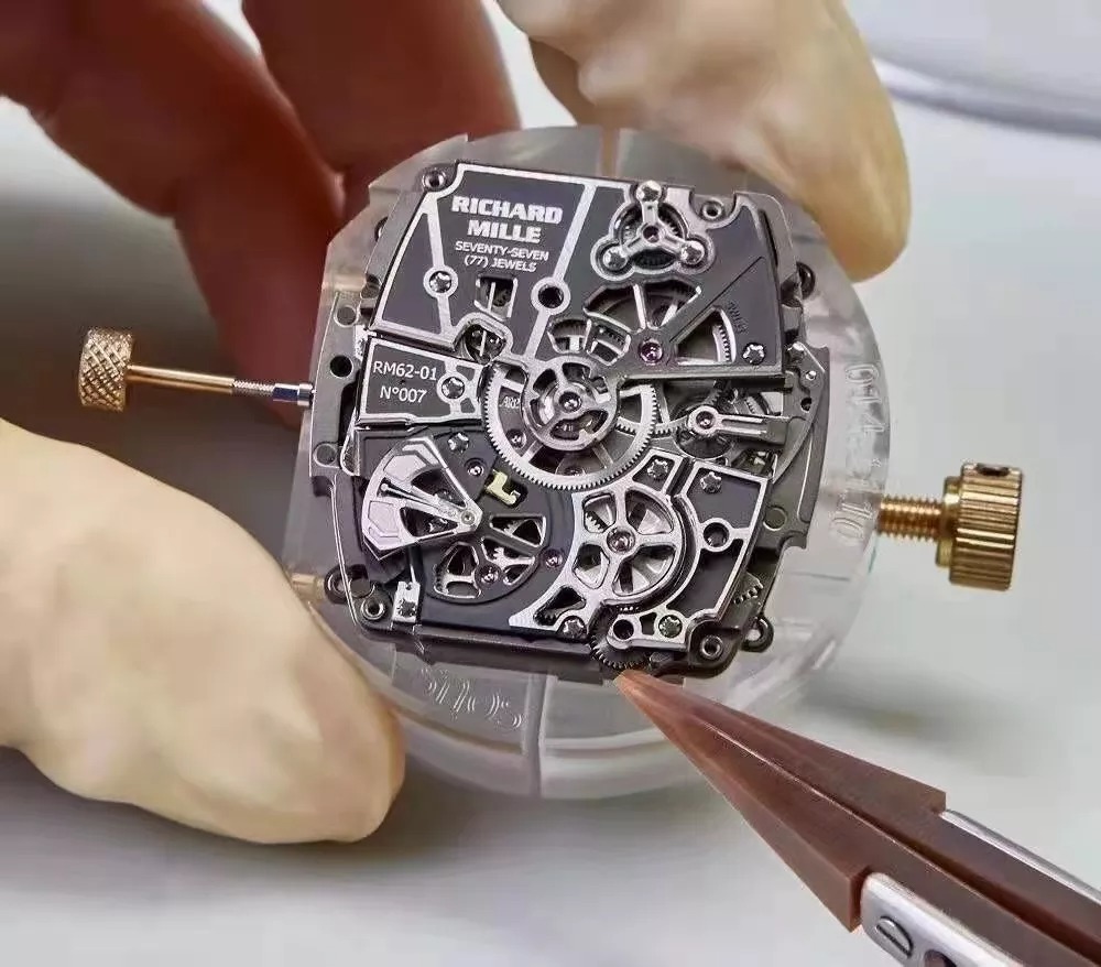 RM 62-01 Tourbillon Vibrating Alarm ACJ Black Bezel Black Rubber Strap RM62-01