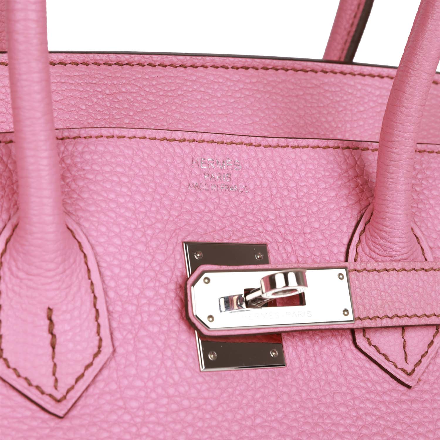 Pre-owned Hermes Birkin 35 Bubblegum Togo Palladium Hardware