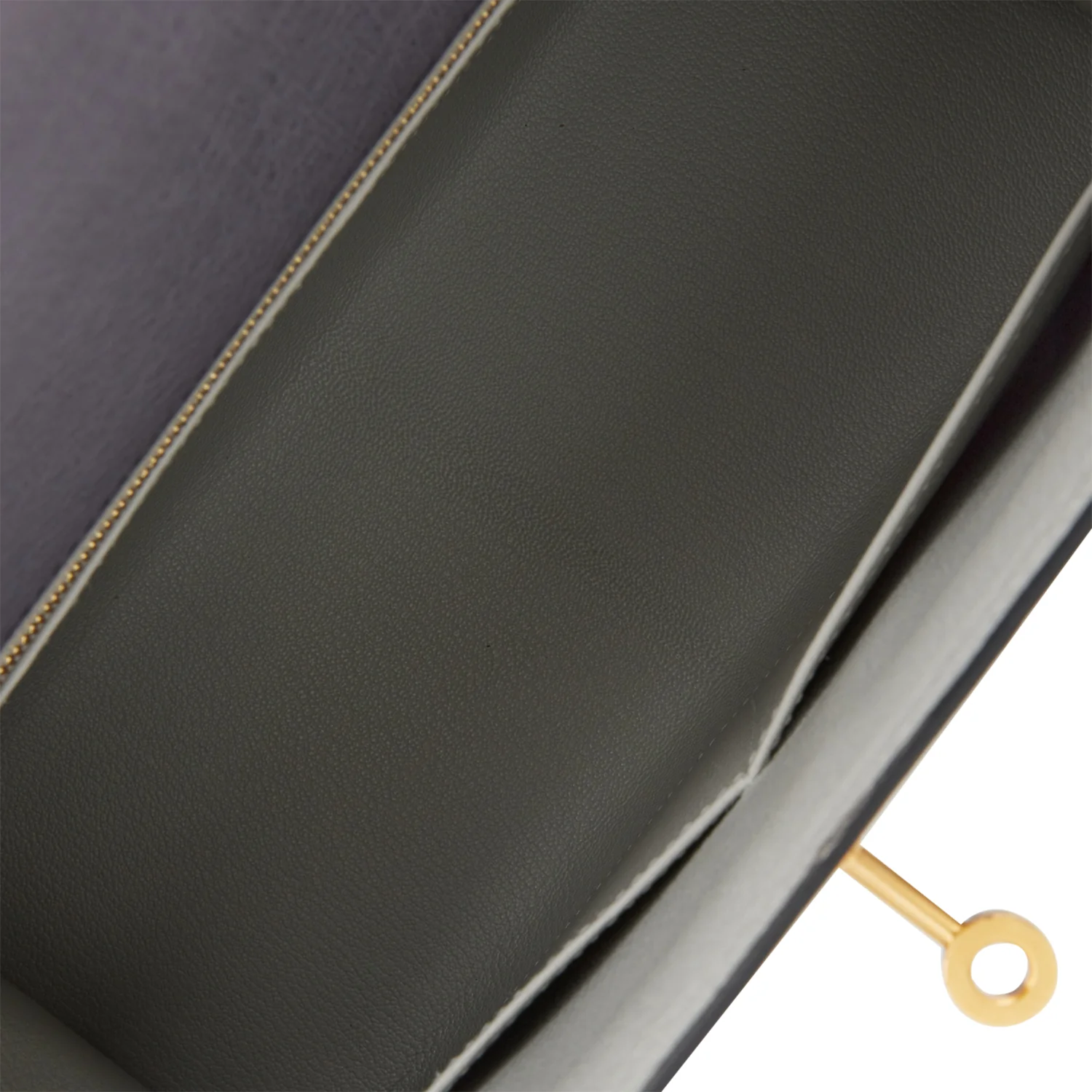 Hermes Special Order (HSS) Kelly Sellier 28 Gris Agate and Gris Perle Ostrich Brushed Gold Hardware