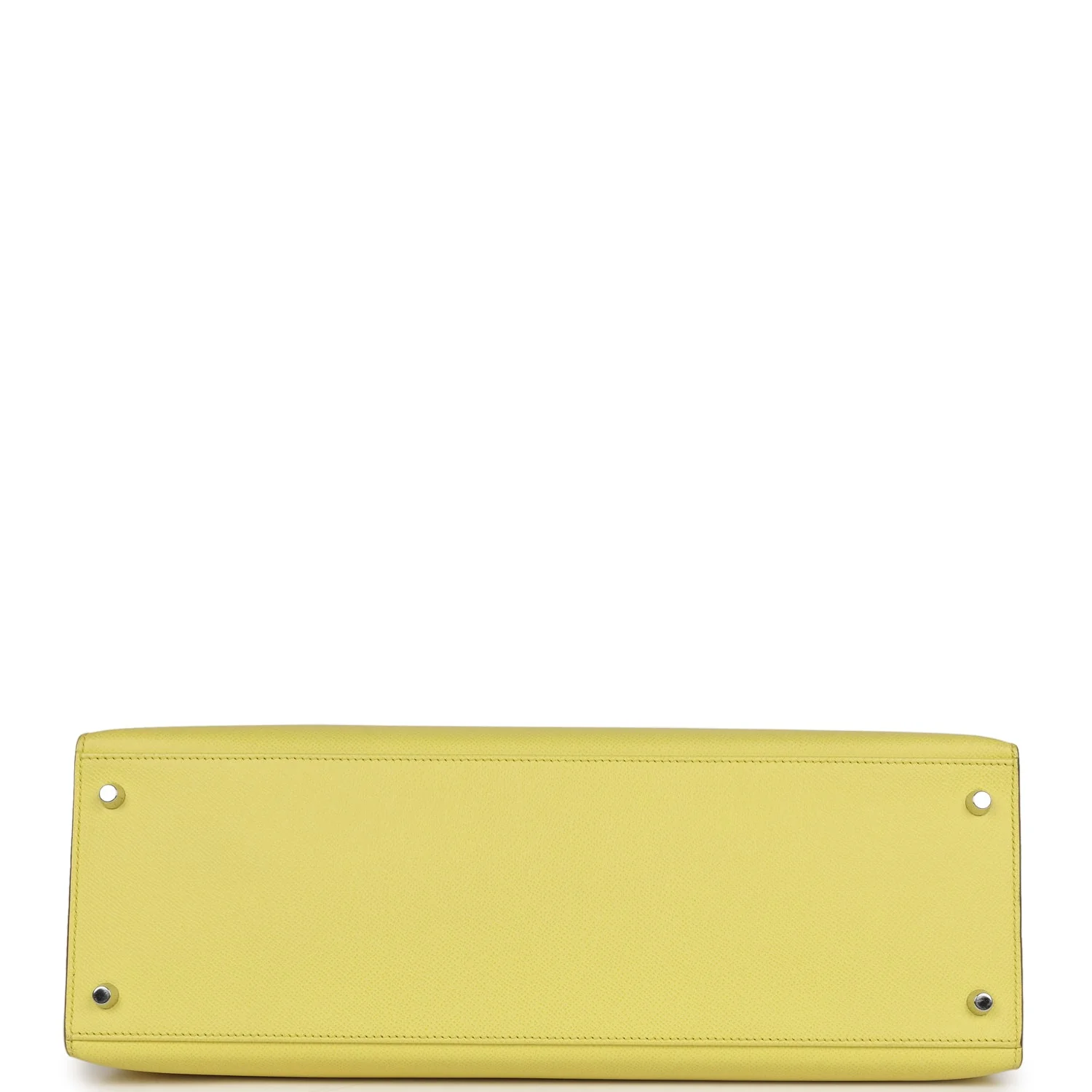 Pre-owned Hermes Kelly Sellier 40 Lime Epsom Palladium Hardware