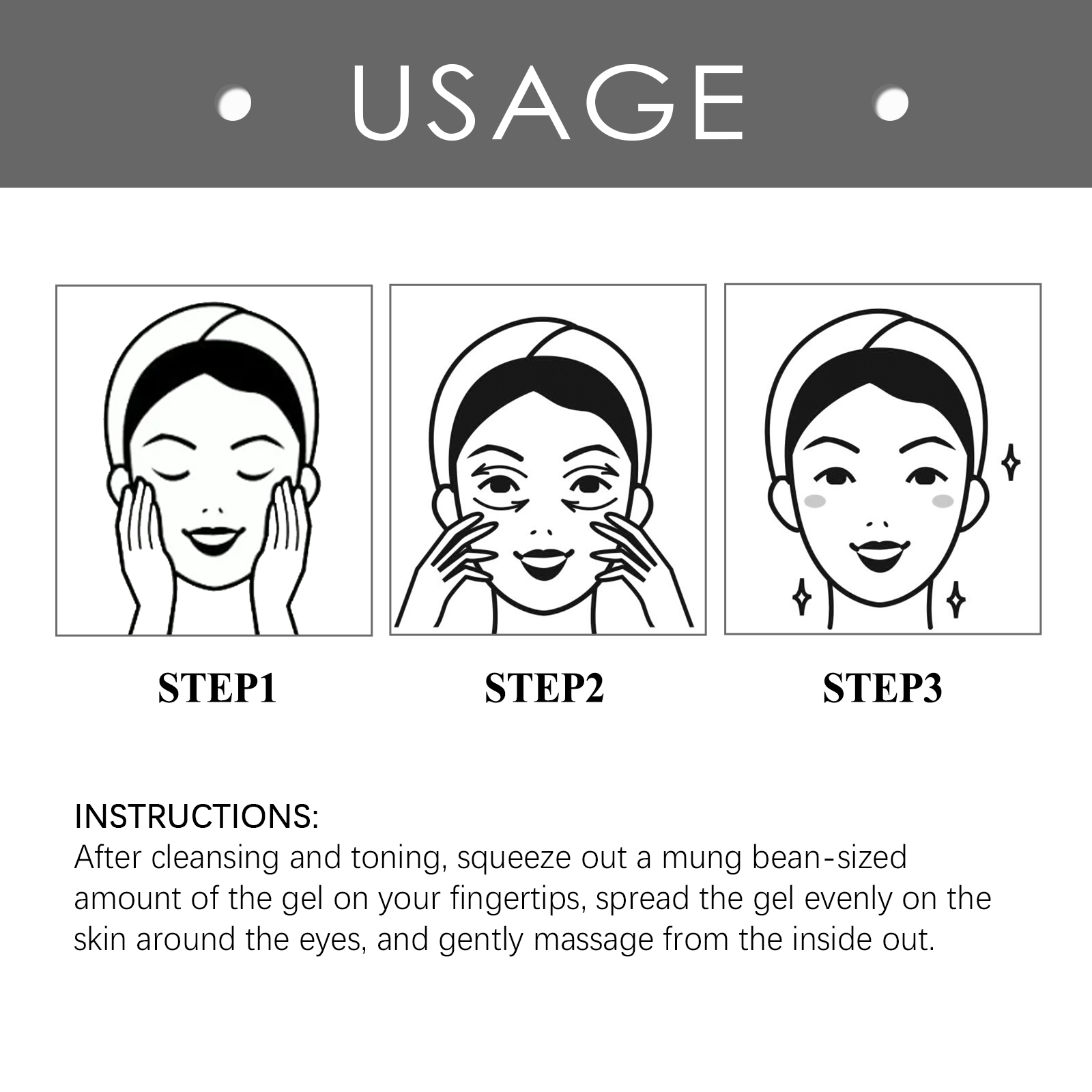 West Month Eye Firming Gel reduces fine lines and eye bags, hydrates and tightens eye skin