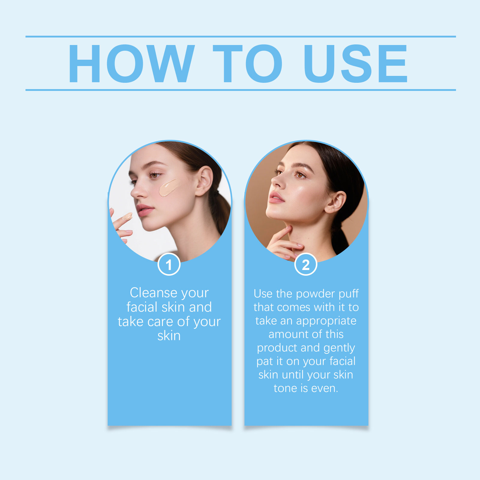 Zephoco dark skin matte concealer air cushion natural base makeup light and docile without card lines concealer matte air cushion