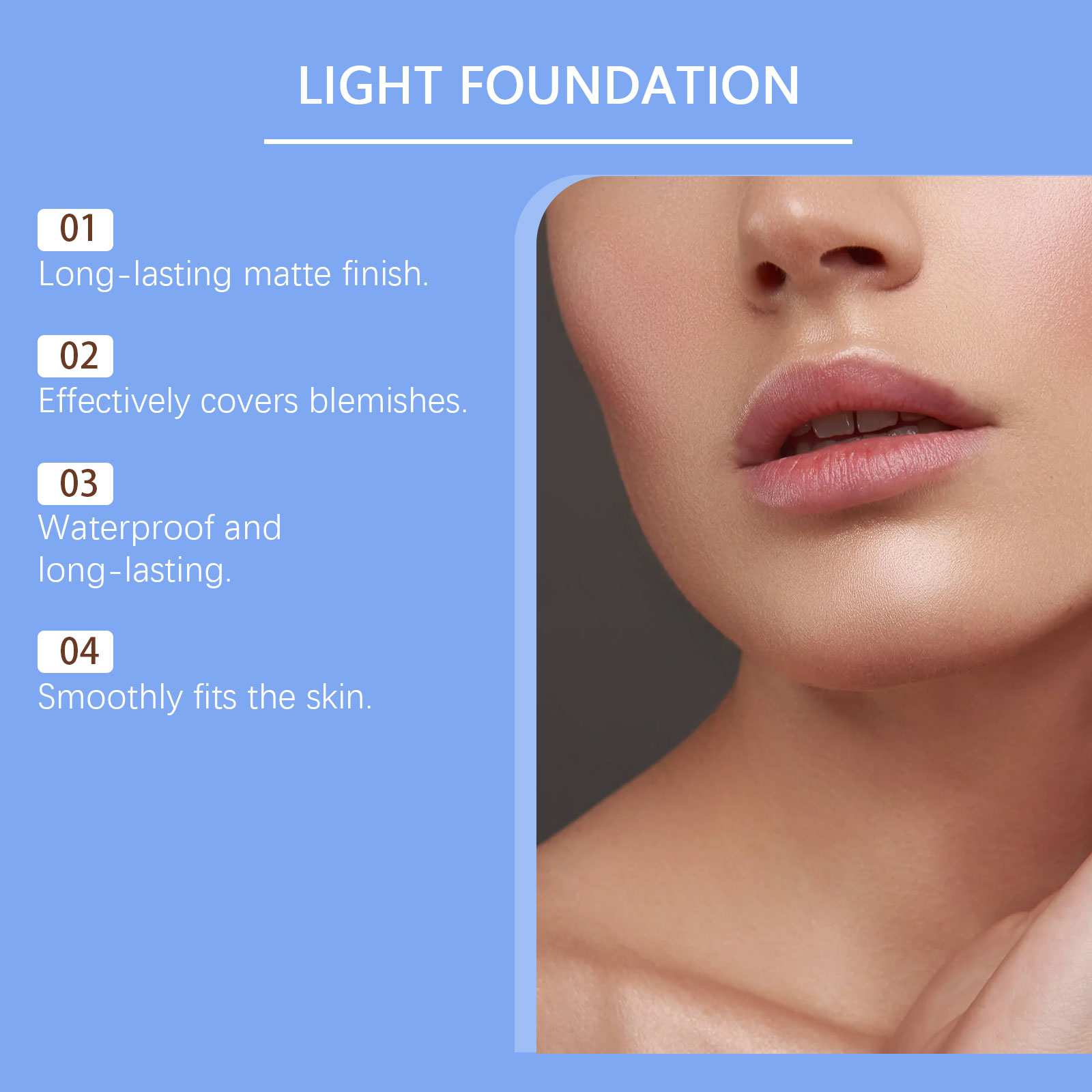 Zephoco dark skin long-lasting concealer foundation natural clear luster light modify skin color concealer foundation