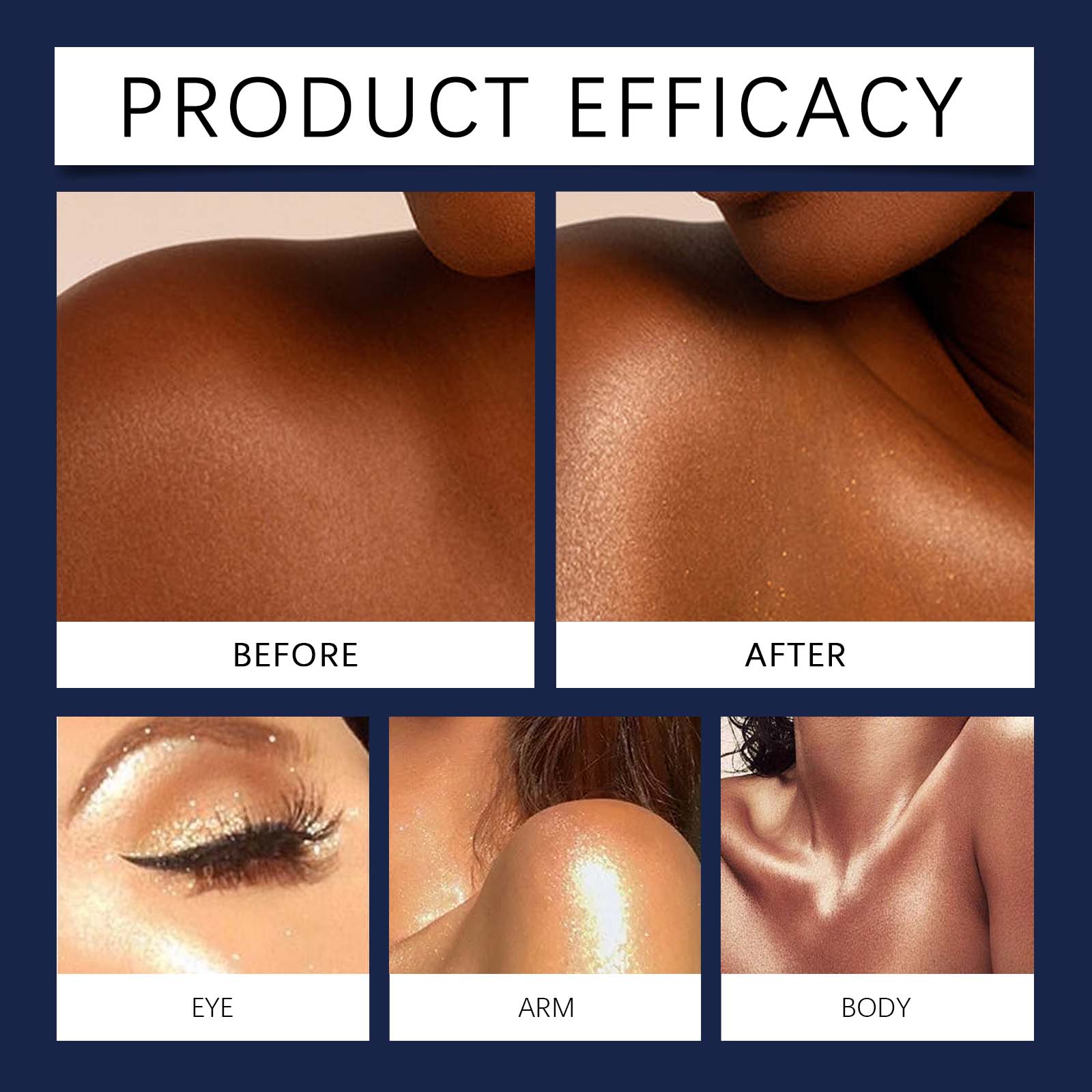 Zephoco body flash spray glitter brightening moisturizing nightclub party body clavicle shimmer spray
