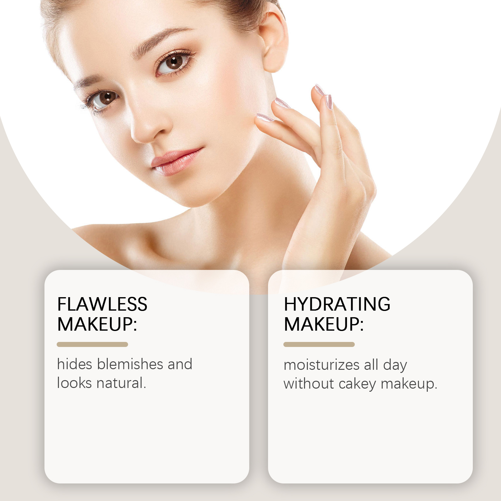 Jaysuing Protective Concealer Foundation Easily create a natural skin tone concealer moisturizing long-lasting makeup