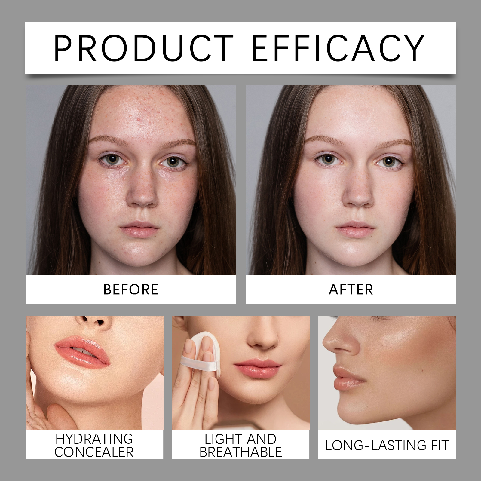 Zephoco natural color waterproof moisturizing concealer moisturizing skin light matte oily skin dry skin clear