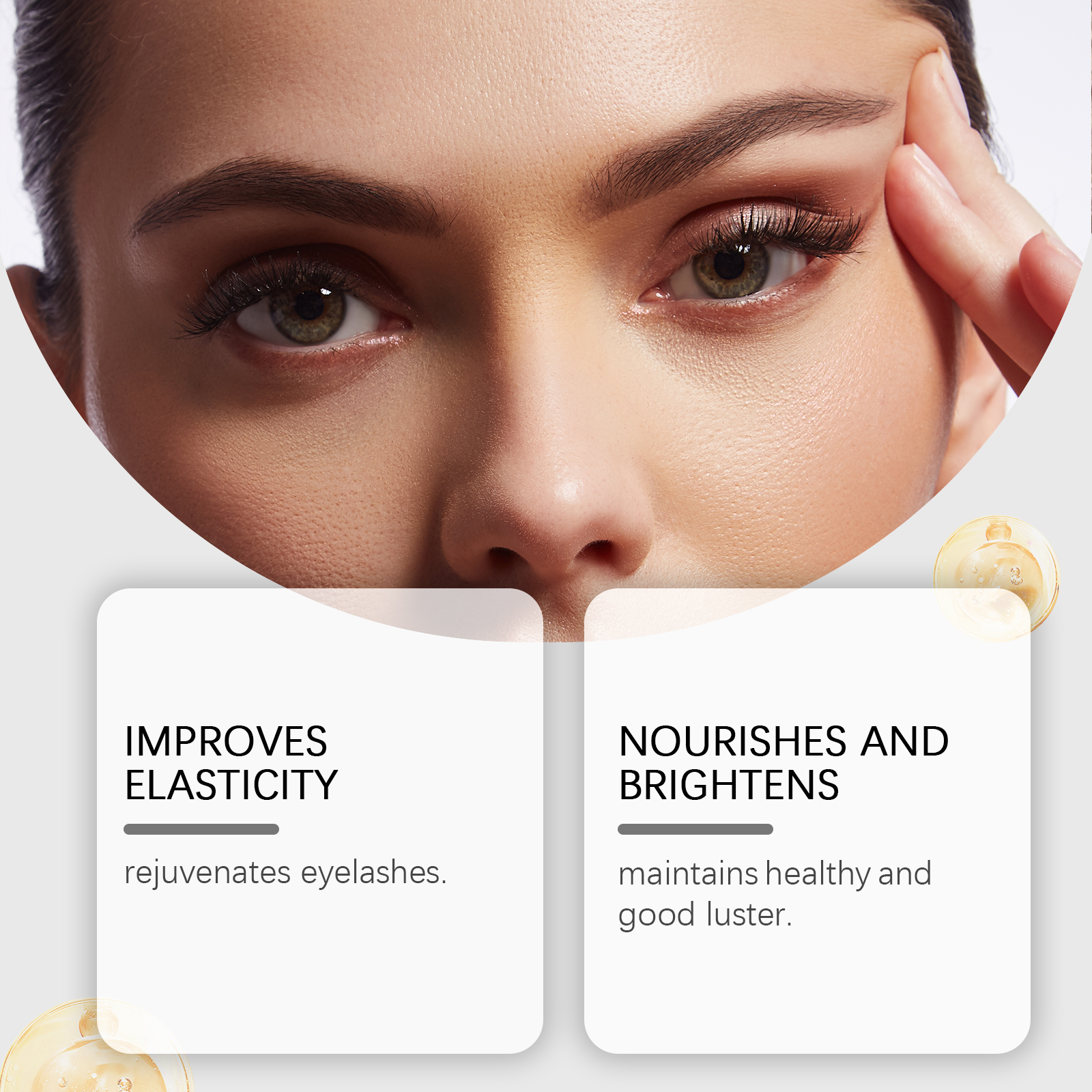 OUHOE Mascara Natural and beautiful curling, no smudging and no makeup, daily convenient eye makeup mascara