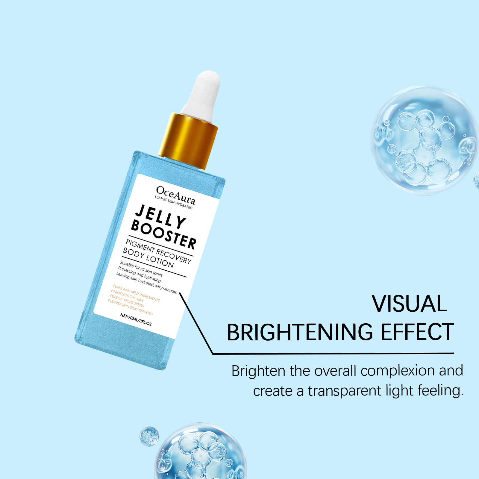 OceAura Niacinamide Facial Serum Lightweight texture, not heavy, easy to absorb, delicate, smooth and moisturizing skin