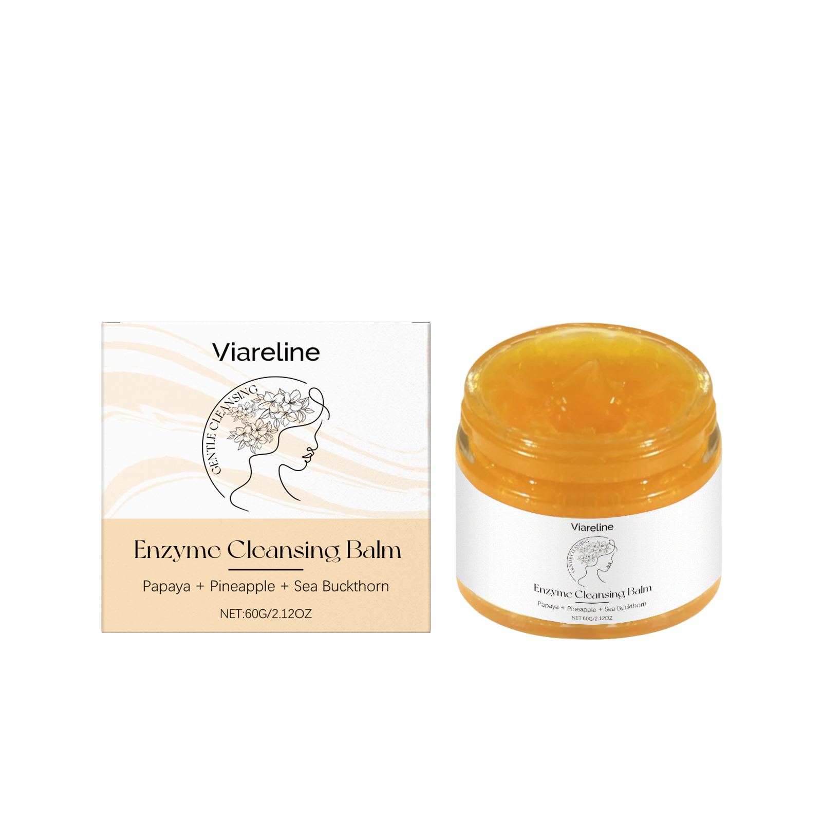 Viareline Cleansing Balm Gentle ingredients moisturizing cleansing balm for face without tightness cleansing skin care