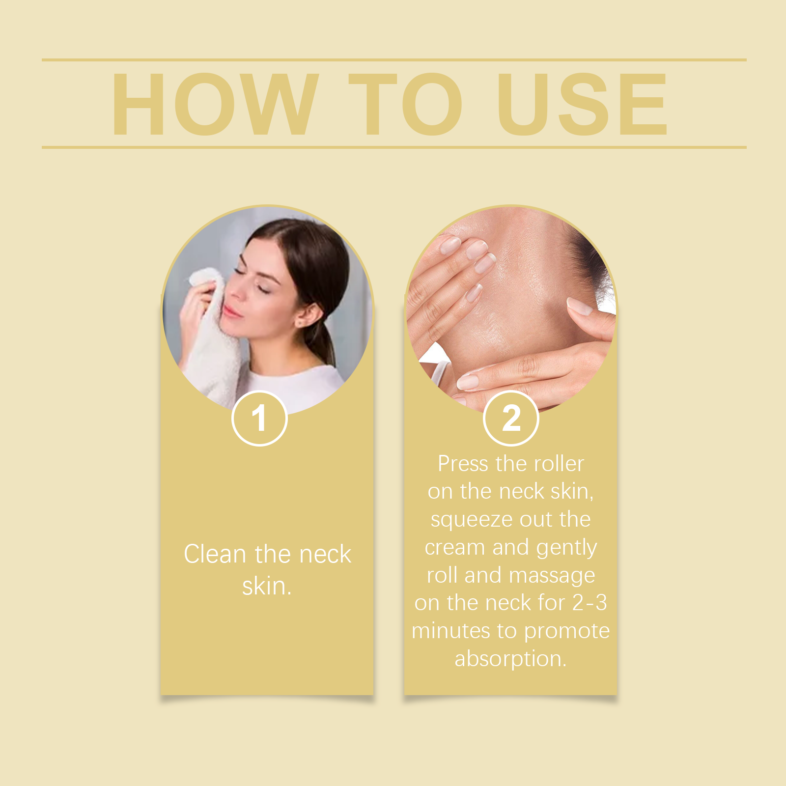 Hoygi Neck Firming Roller Cream Lifts and Lightens Neck Lines Deeply Nourishes Easily Absorbed Massage Soothes Skin