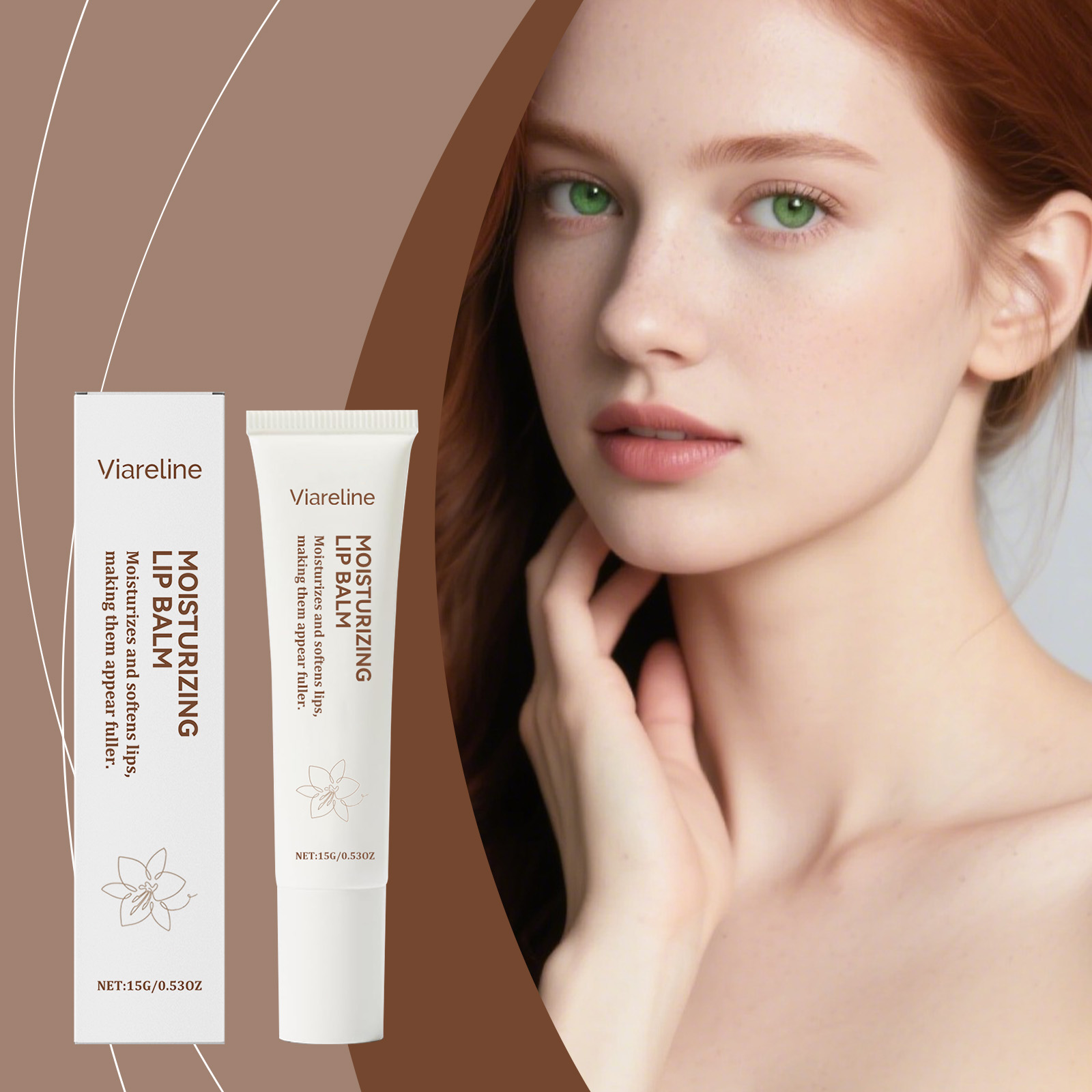 Viareline Moisturizing Lip Balm Deeply moisturizing, rich and nourishing lips, moisturizing and soft care lip balm