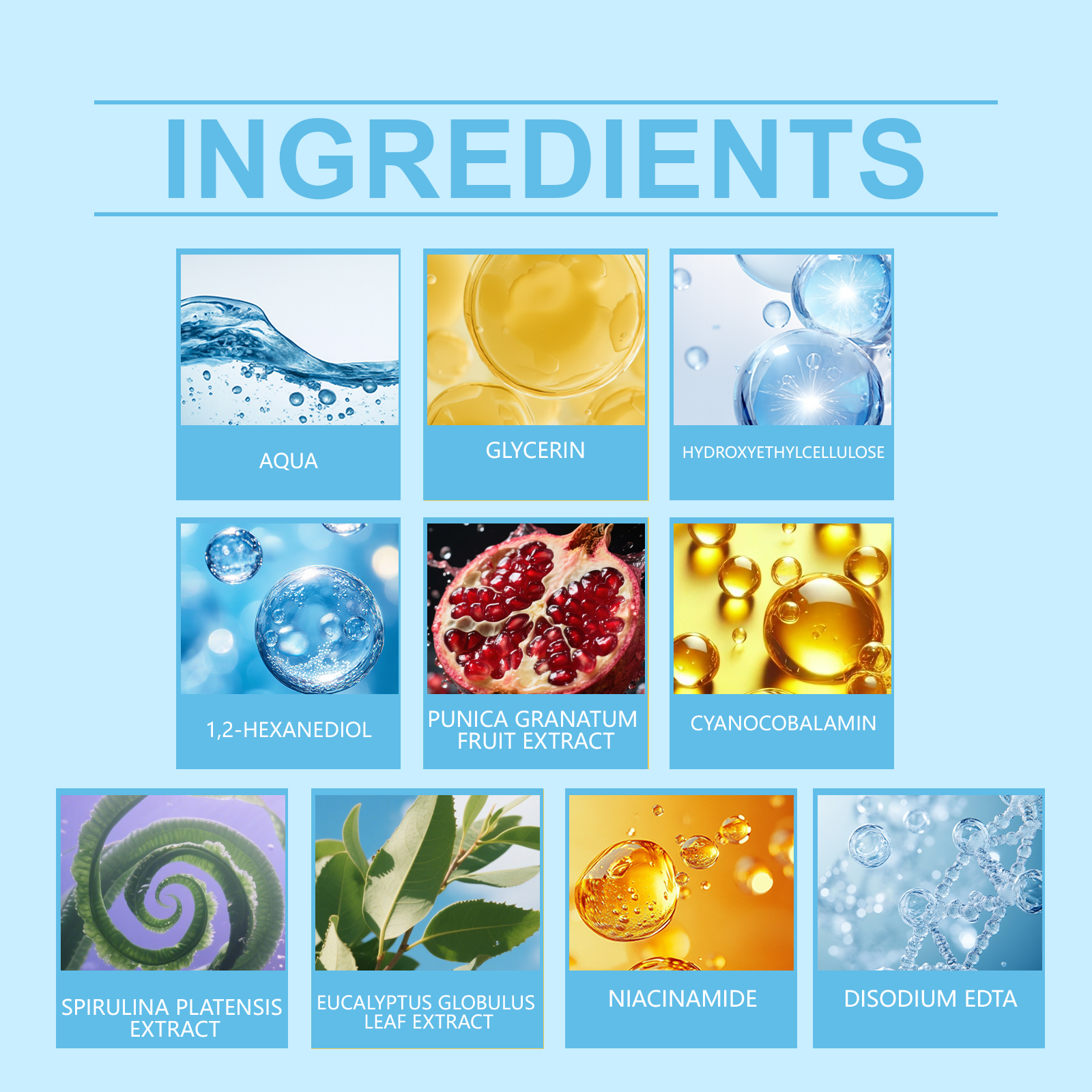 OceAura Niacinamide Facial Serum Lightweight texture, not heavy, easy to absorb, delicate, smooth and moisturizing skin