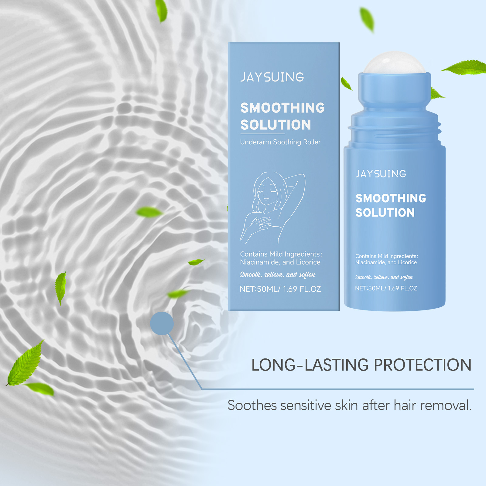 Jaysuing Underarm After Shave Soothing Roller Gentle cleansing armpits moisturizing soothing skin essence