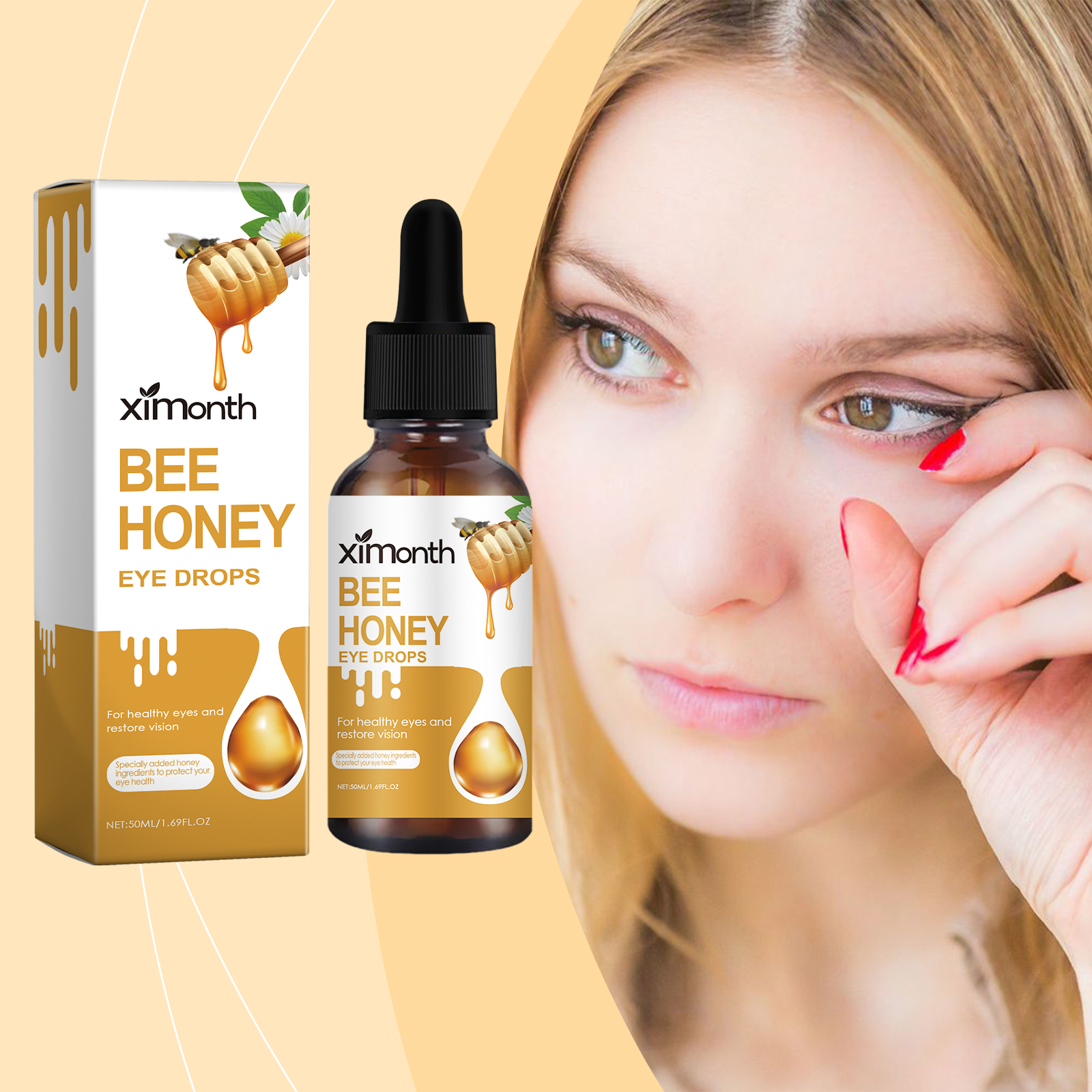 Ximonth eye care solution gentle moisturizing eye cleansing eye protection eye care solution