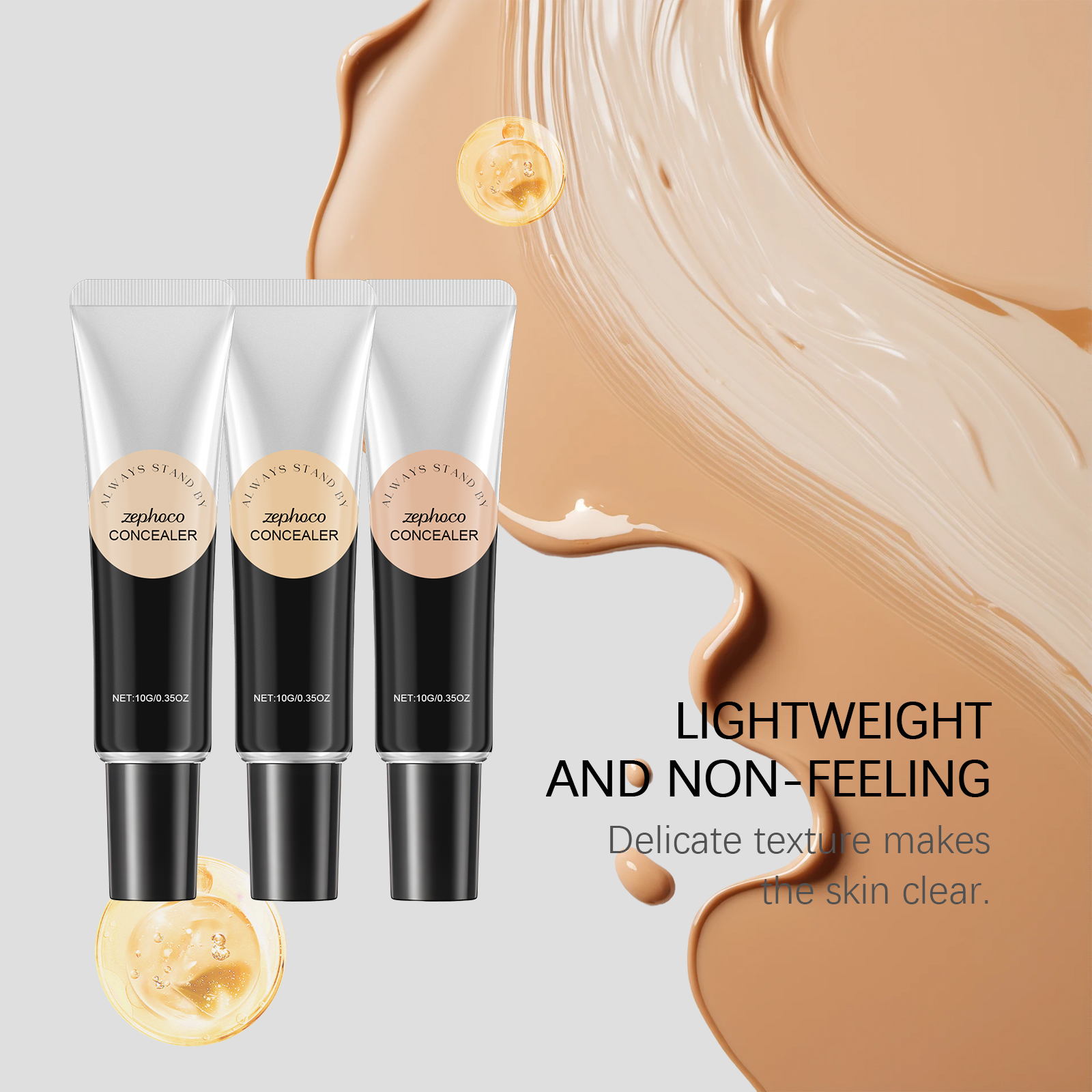 Zephoco natural color waterproof moisturizing concealer moisturizing skin light matte oily skin dry skin clear