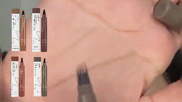 Zephoco four-pronged waterproof eyebrow pencil series, daily travel, no makeup, natural hair flow, ultra-fine brush stroke eyebrow pencil