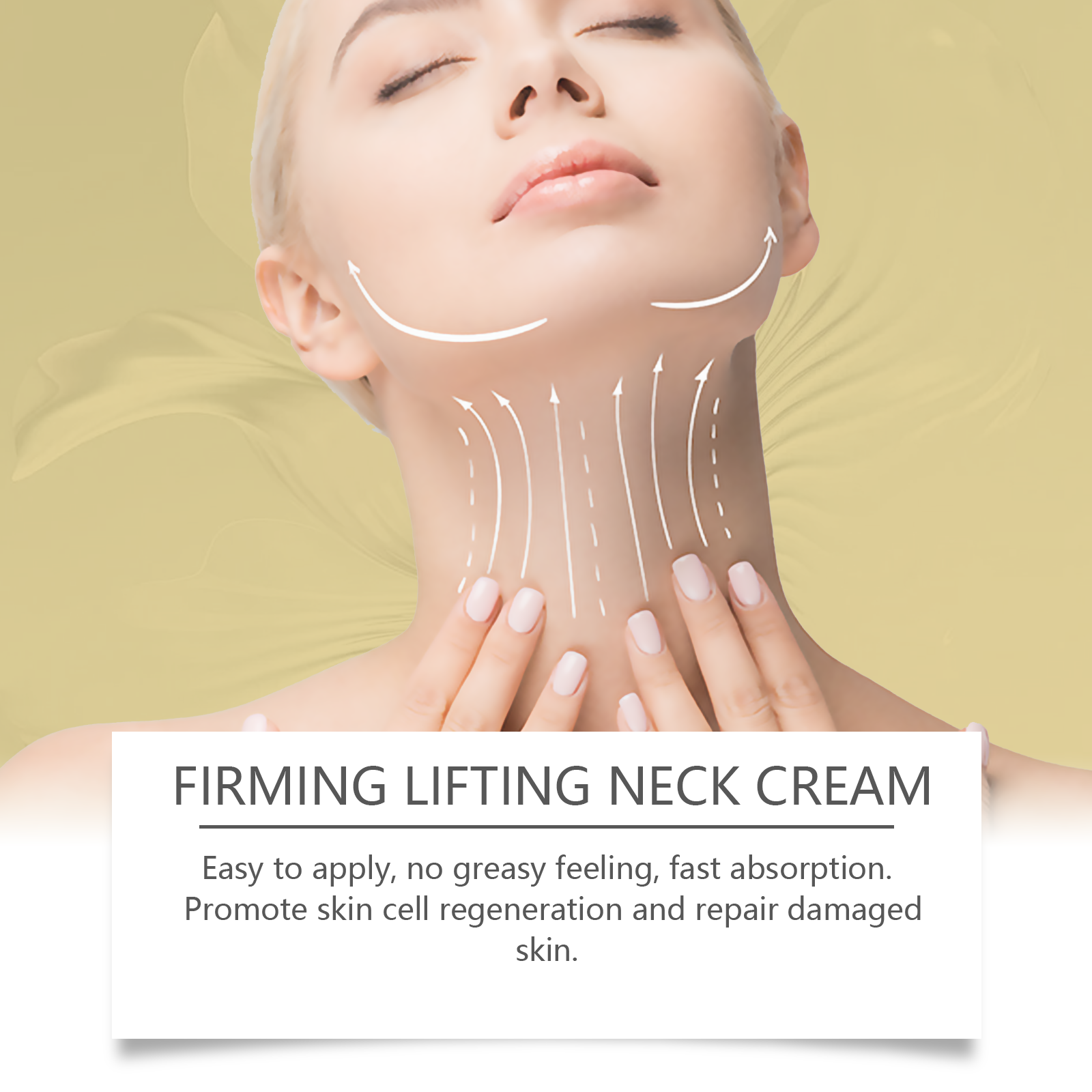 Hoygi Neck Firming Roller Cream Lifts and Lightens Neck Lines Deeply Nourishes Easily Absorbed Massage Soothes Skin