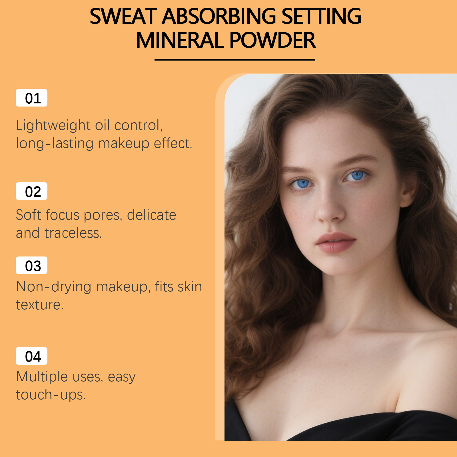 Viareline Matte Setting Powder Lightweight Soft Focus Pores Clear Fit Base Makeup Soft Mist Setting Powder