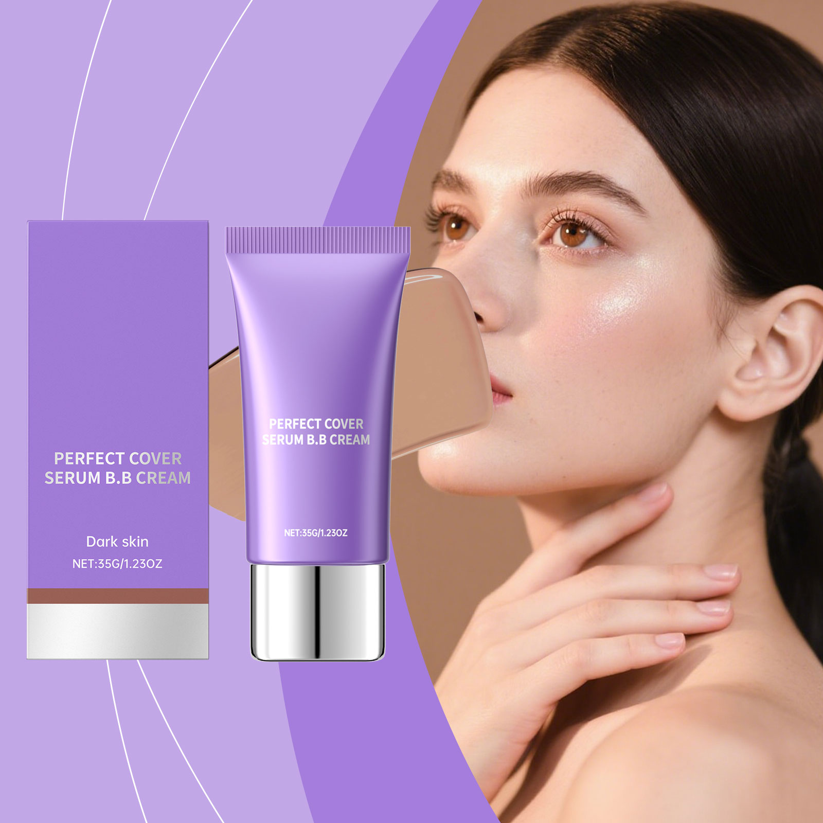 AMZ Deep Skin Moisturizing Essence BB Cream Natural Light Makeup Moisturizing Skin Matte Clear Oily Skin Dry Skin BB Cream