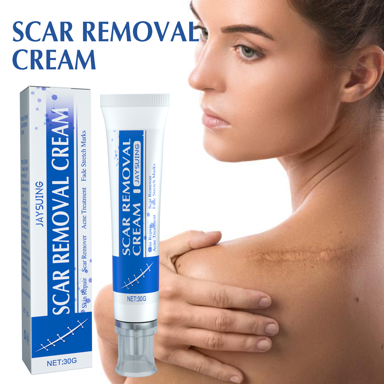 Jaysuing Scar Cream Scar Lightening Smoothing Firming Skin Repair Cream