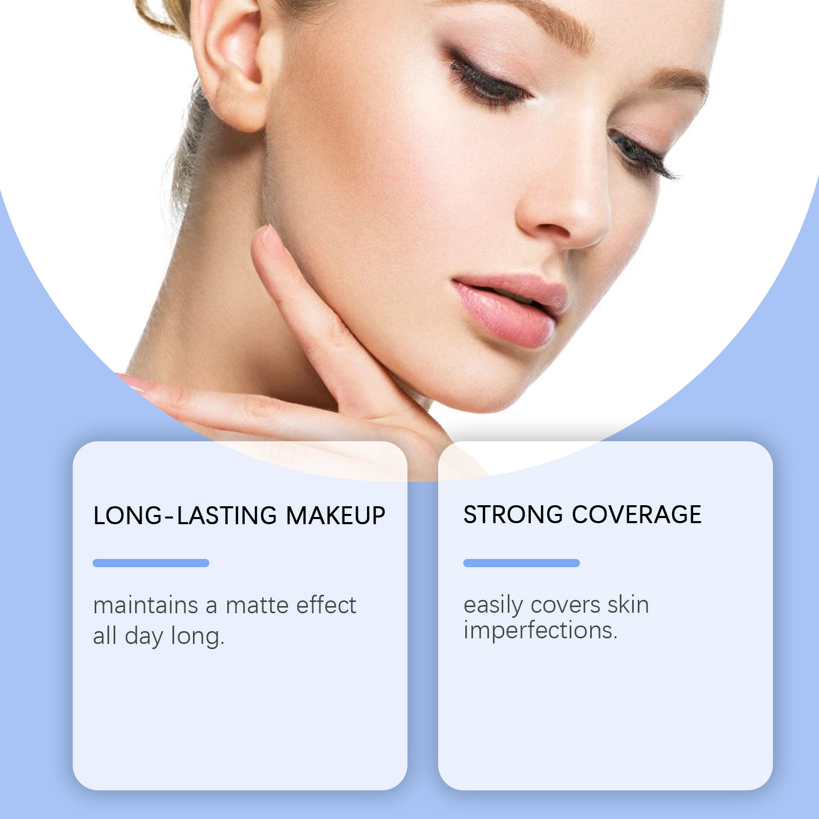 Zephoco dark skin long-lasting concealer foundation natural clear luster light modify skin color concealer foundation