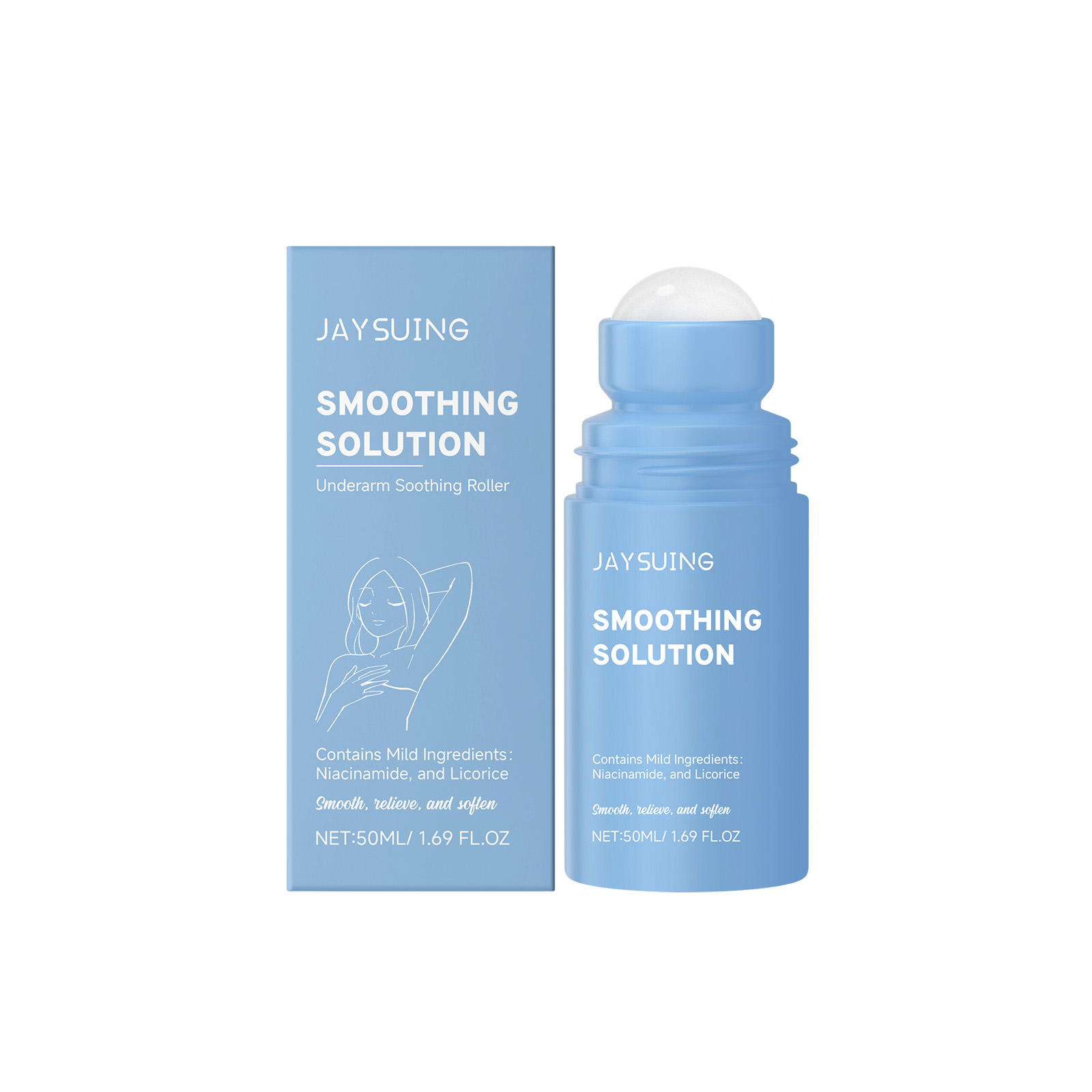 Jaysuing Underarm After Shave Soothing Roller Gentle cleansing armpits moisturizing soothing skin essence