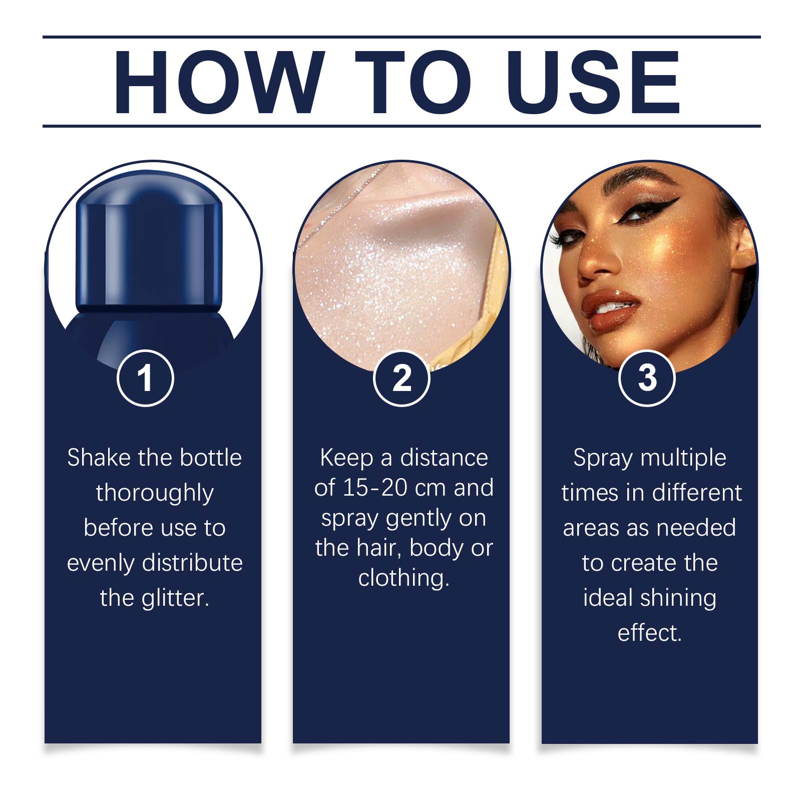 Zephoco body flash spray glitter brightening moisturizing nightclub party body clavicle shimmer spray