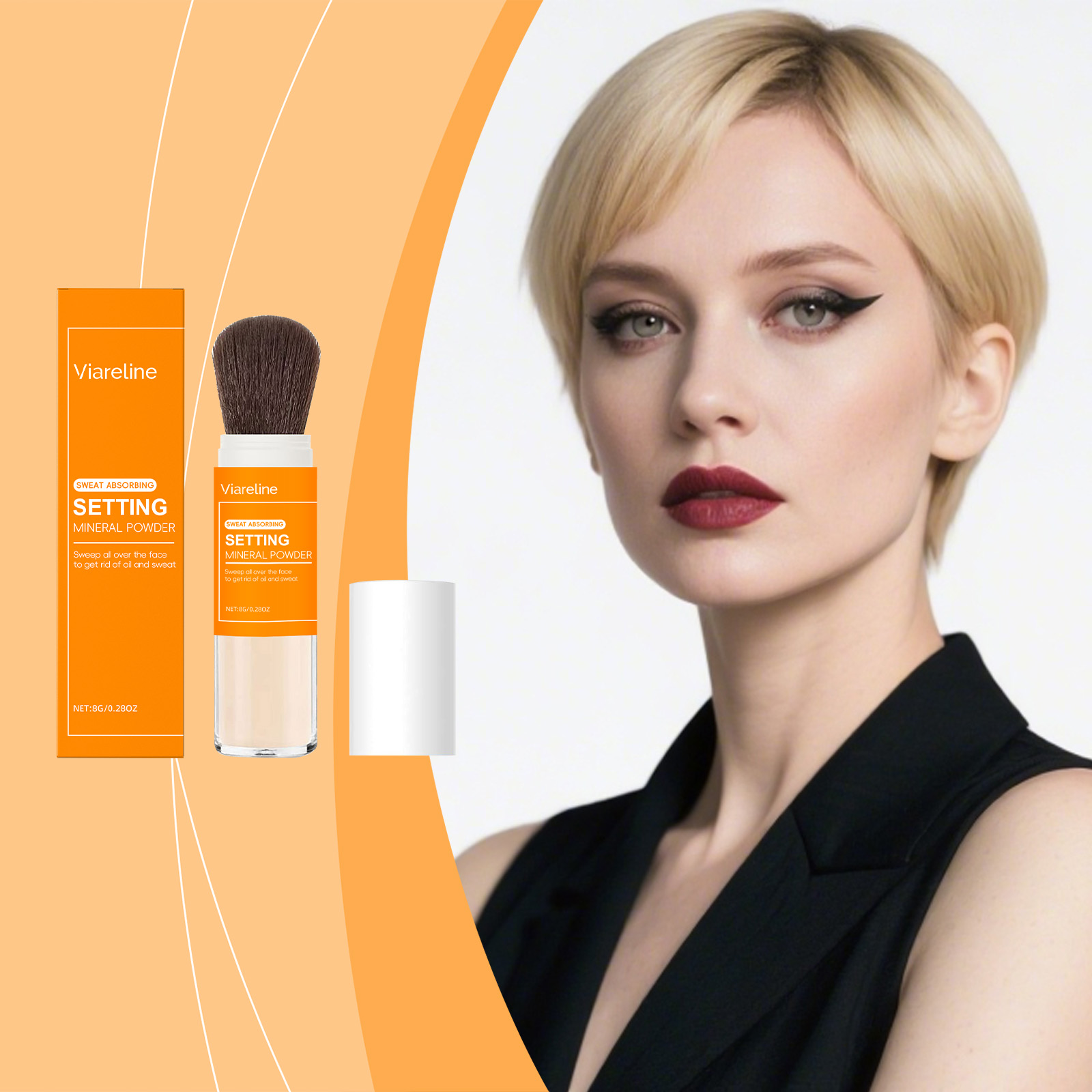 Viareline Matte Setting Powder Lightweight Soft Focus Pores Clear Fit Base Makeup Soft Mist Setting Powder